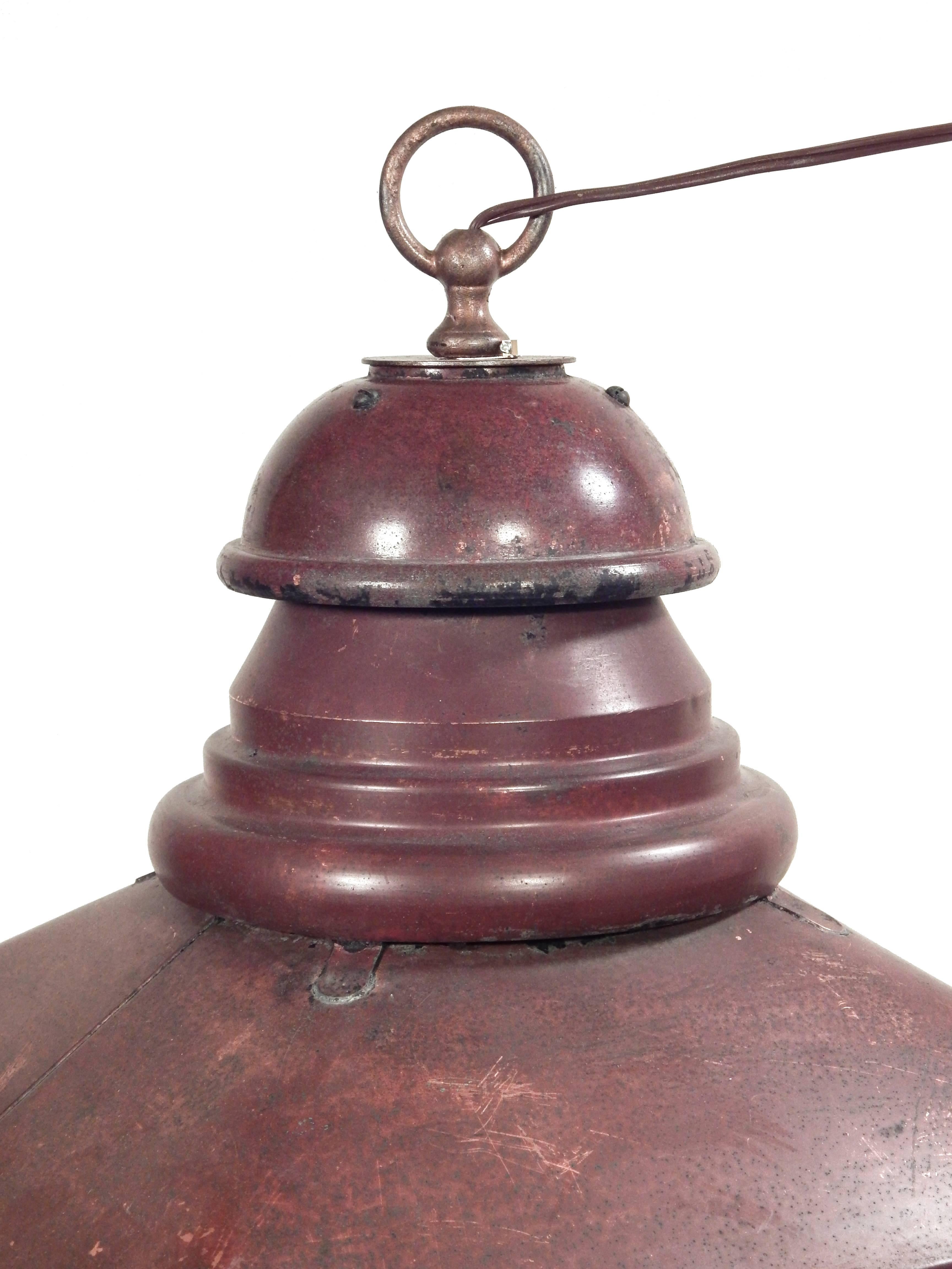 Pair of Large French Copper Lanterns 3