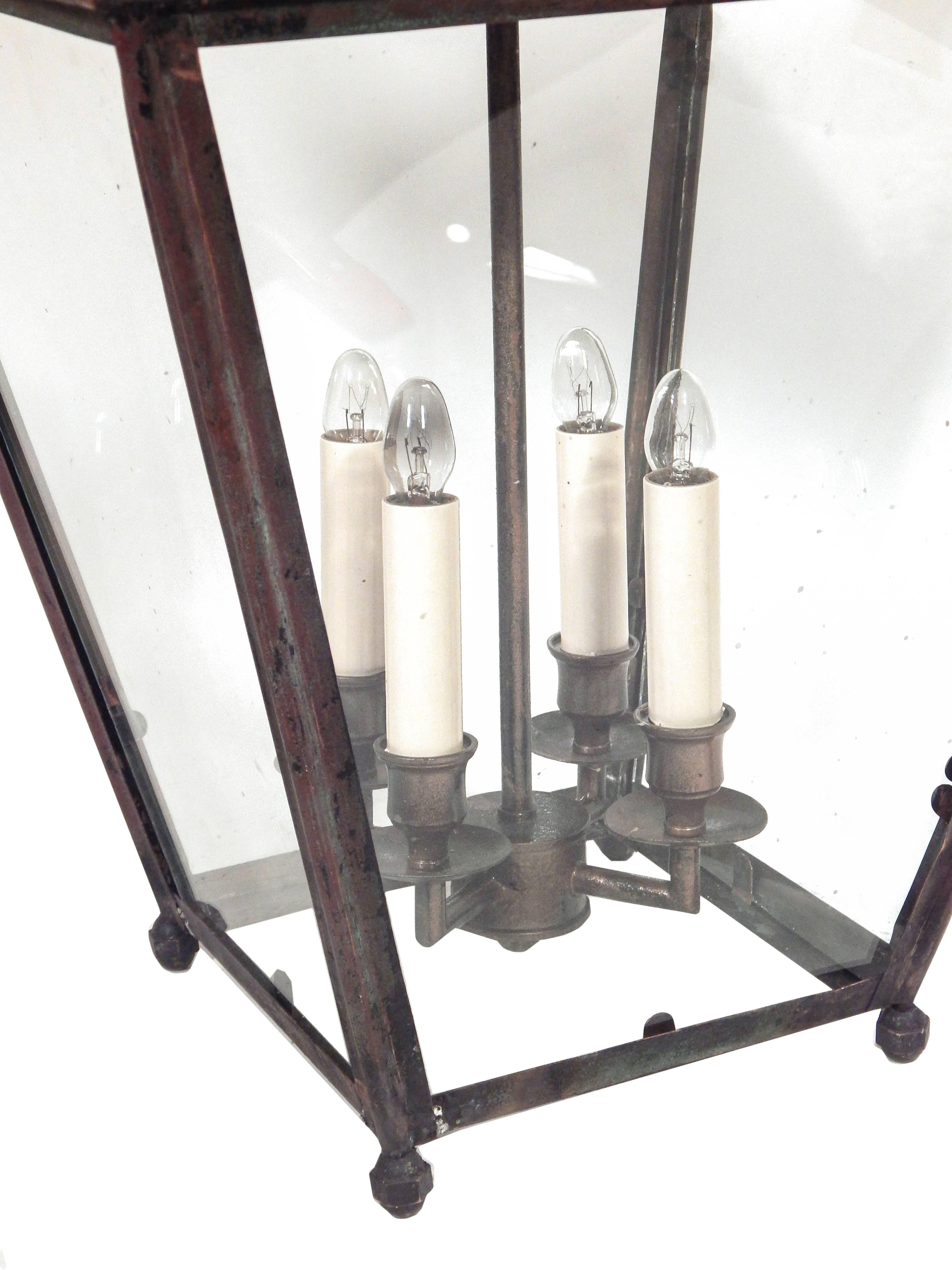 Pair of Large French Copper Lanterns 5
