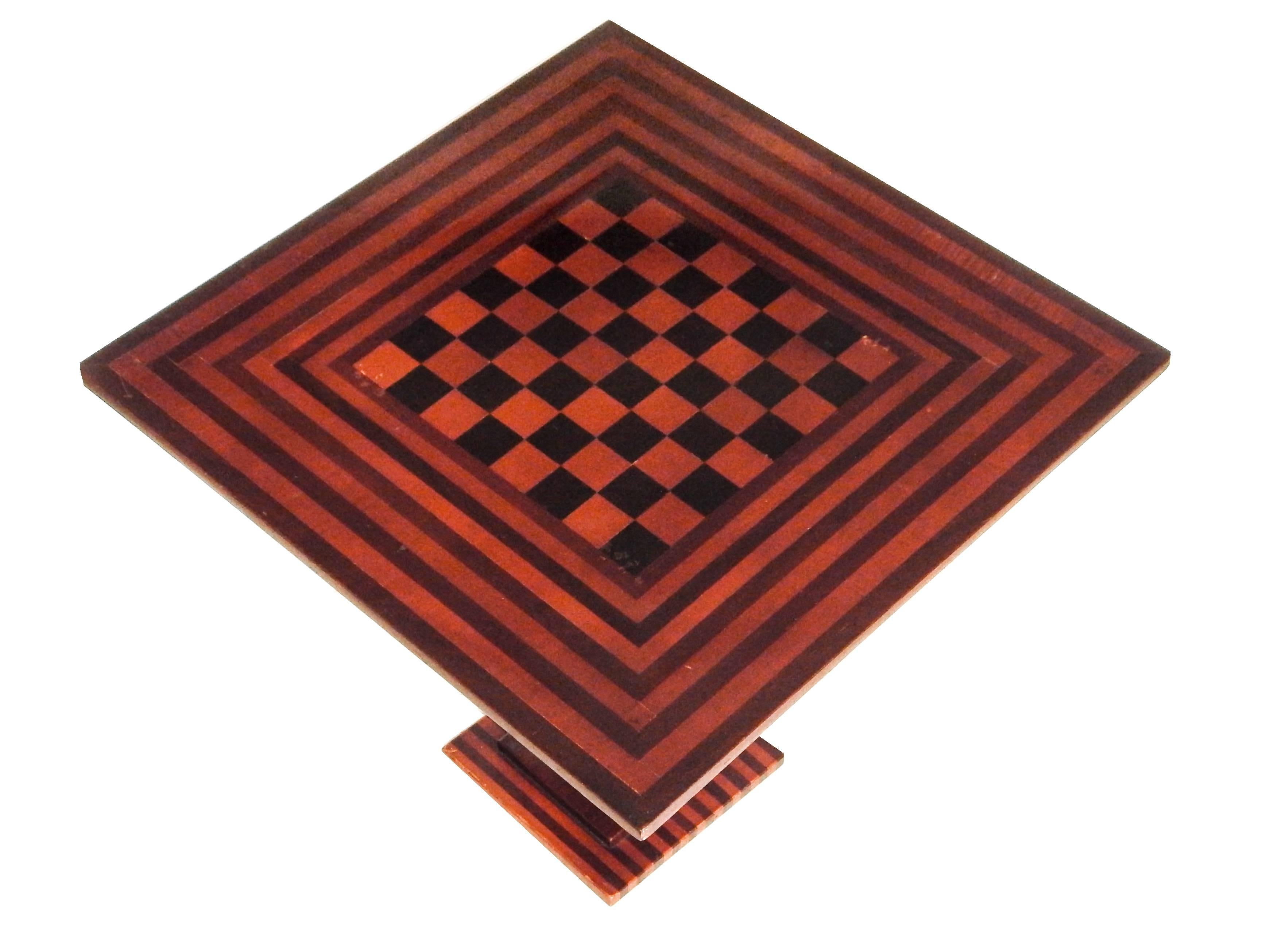 20th Century Tilt-Top Inlaid Game Table