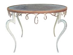 French Iron and Zinc Cocktail Table