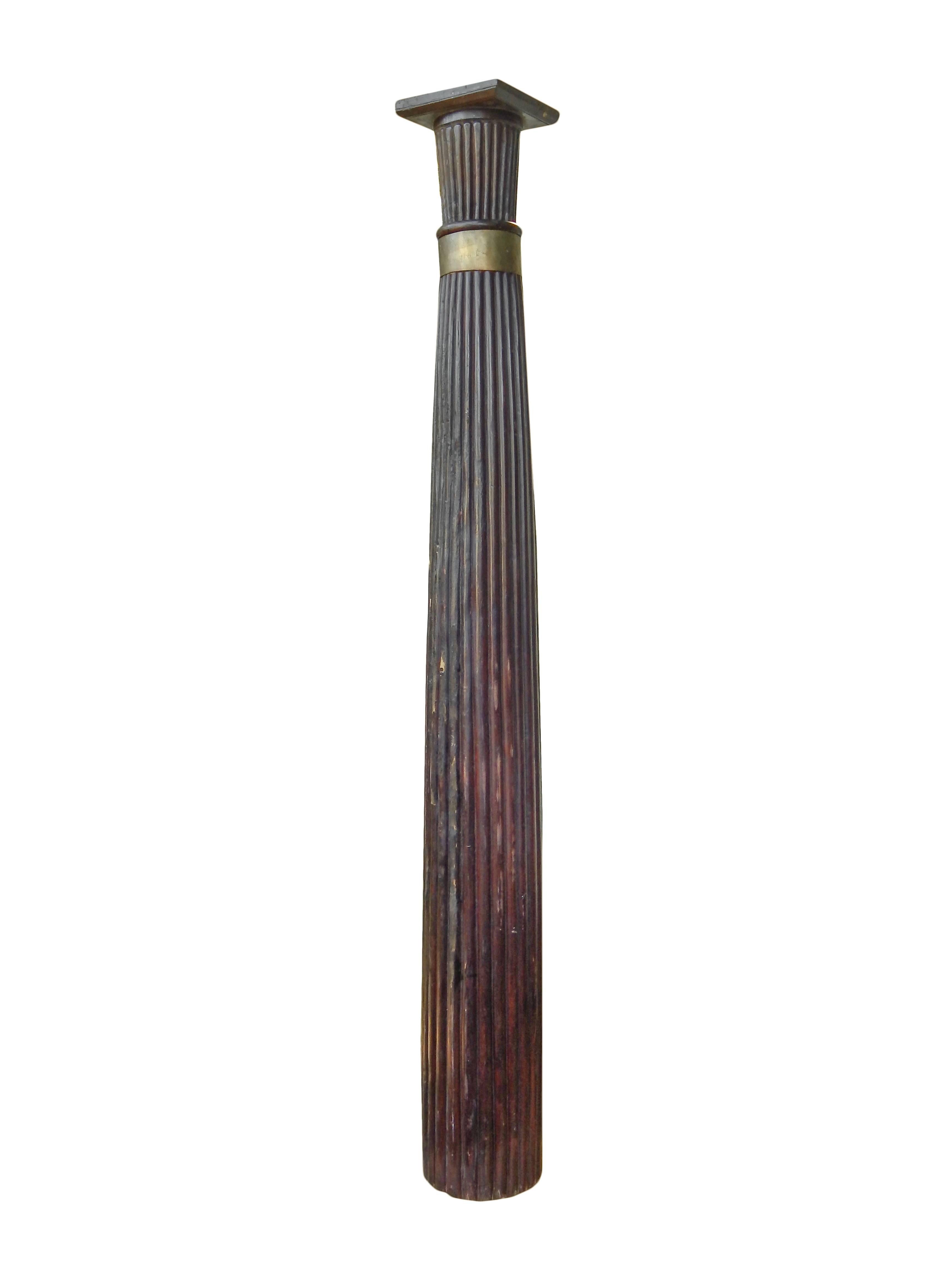 Indian Anglo-Raj Solid Rosewood Columns For Sale