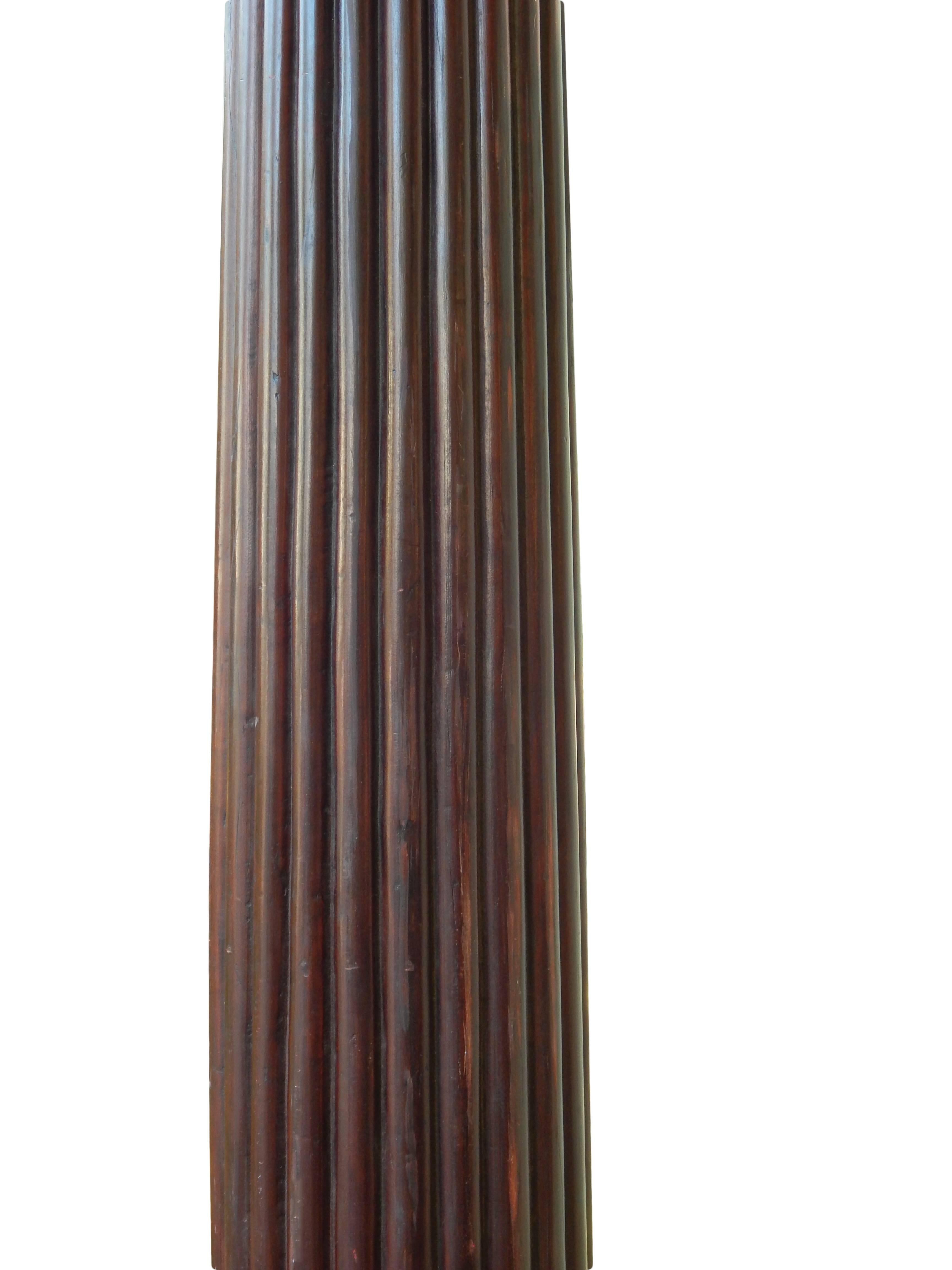 Brass Anglo-Raj Solid Rosewood Columns For Sale