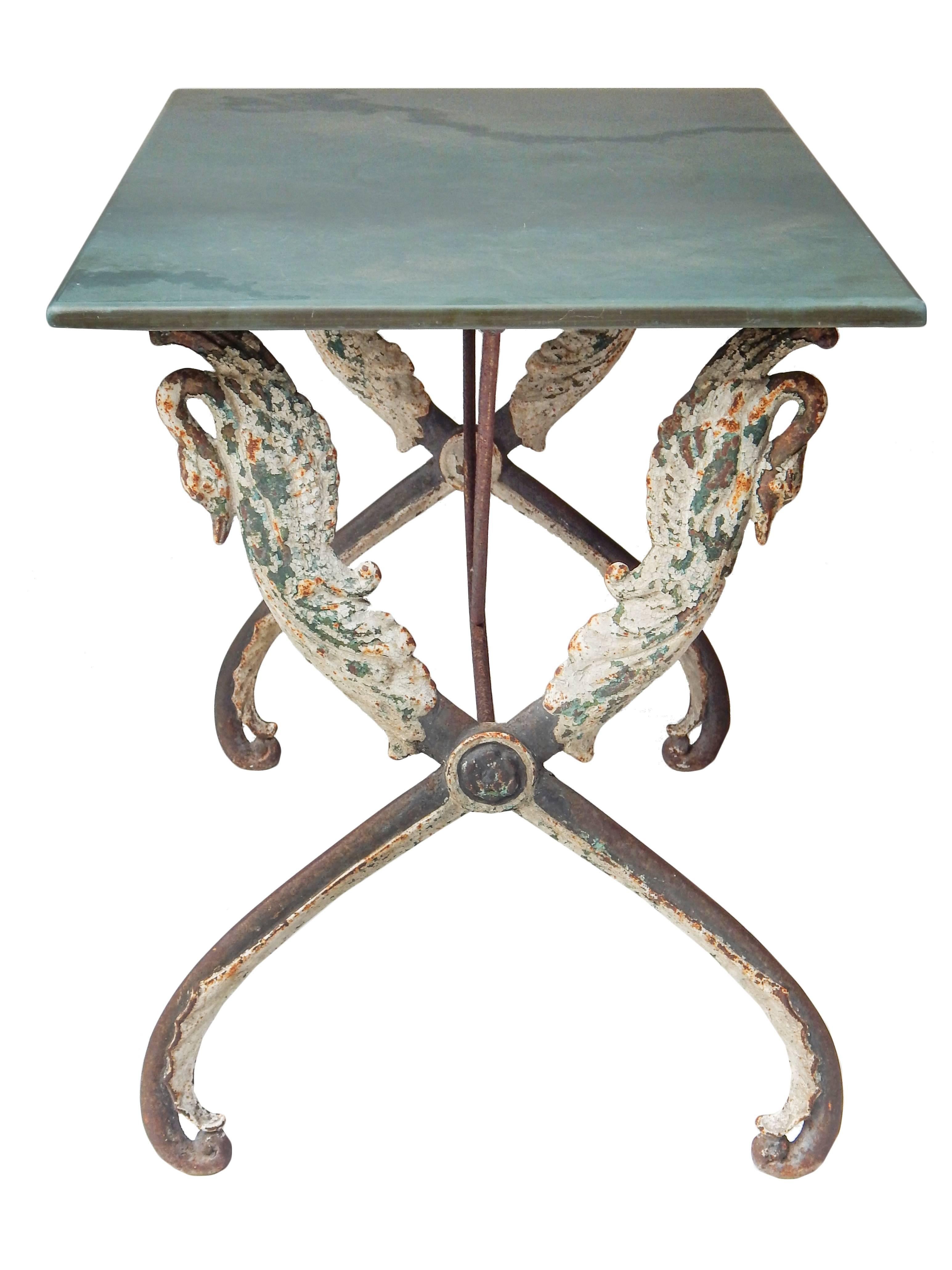 20th Century French Swan Cafe Table For Sale