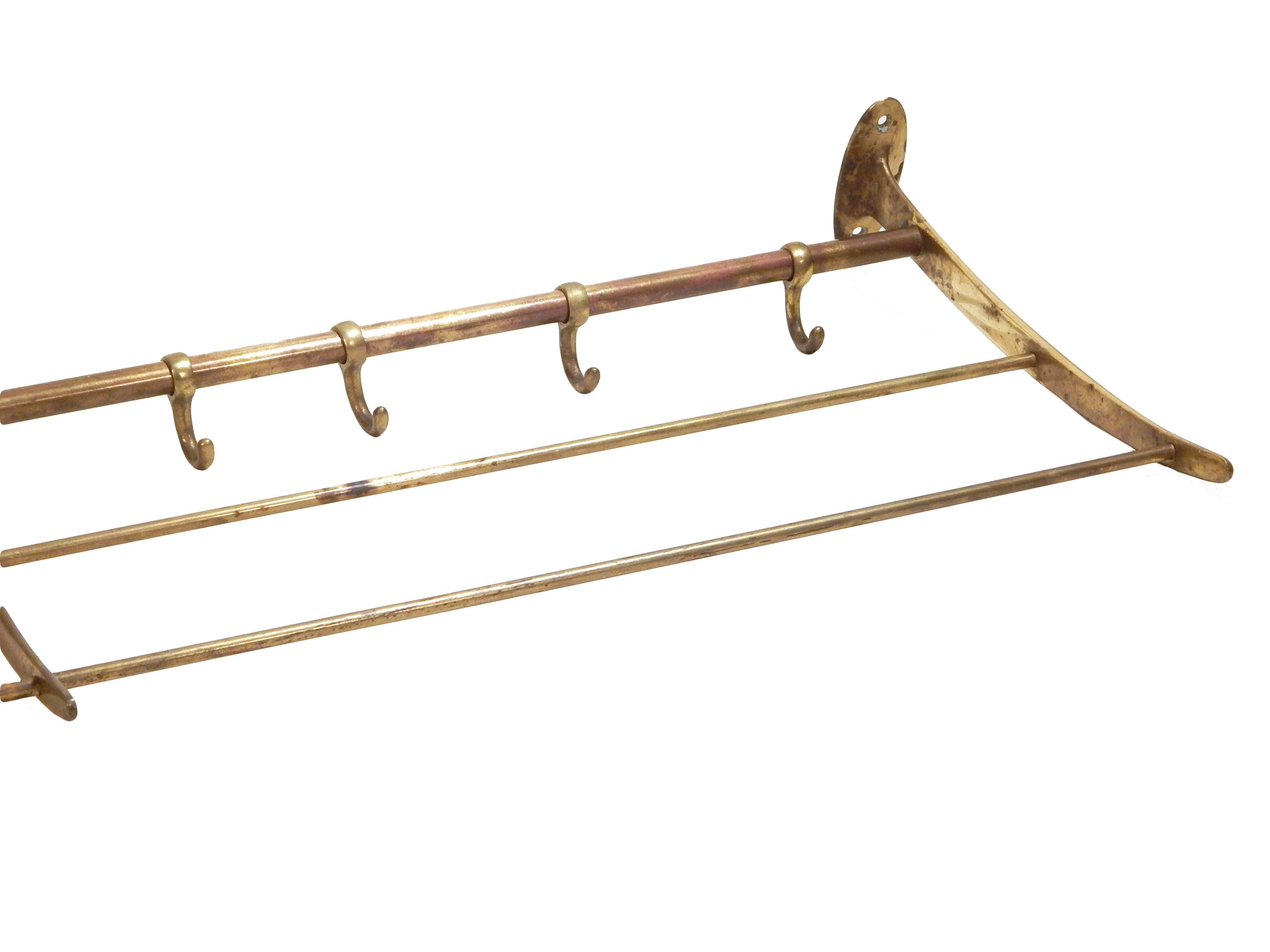 Rare Austrian Brass Hat Rack For Sale 4