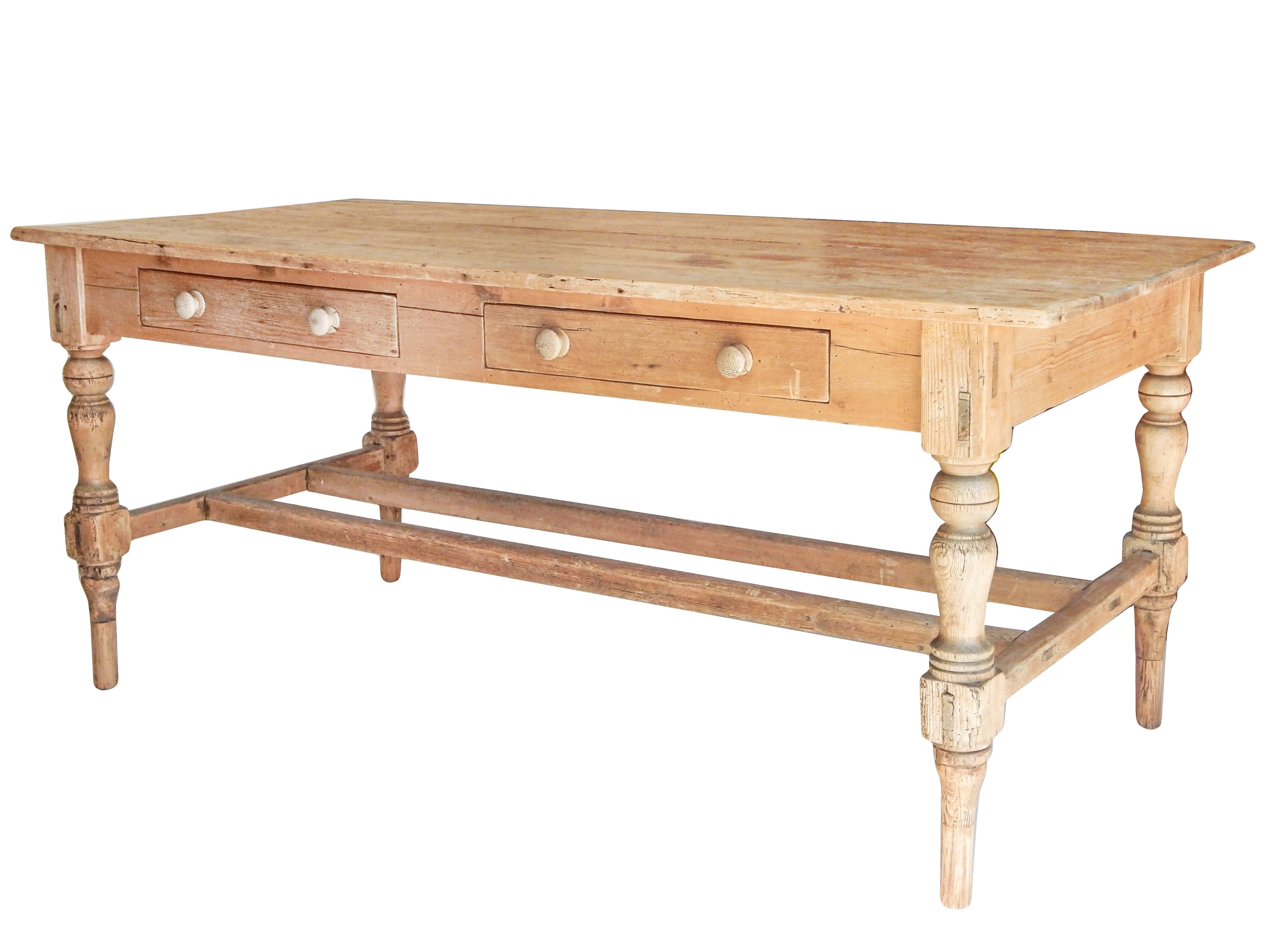 French Pine Work Table For Sale 1