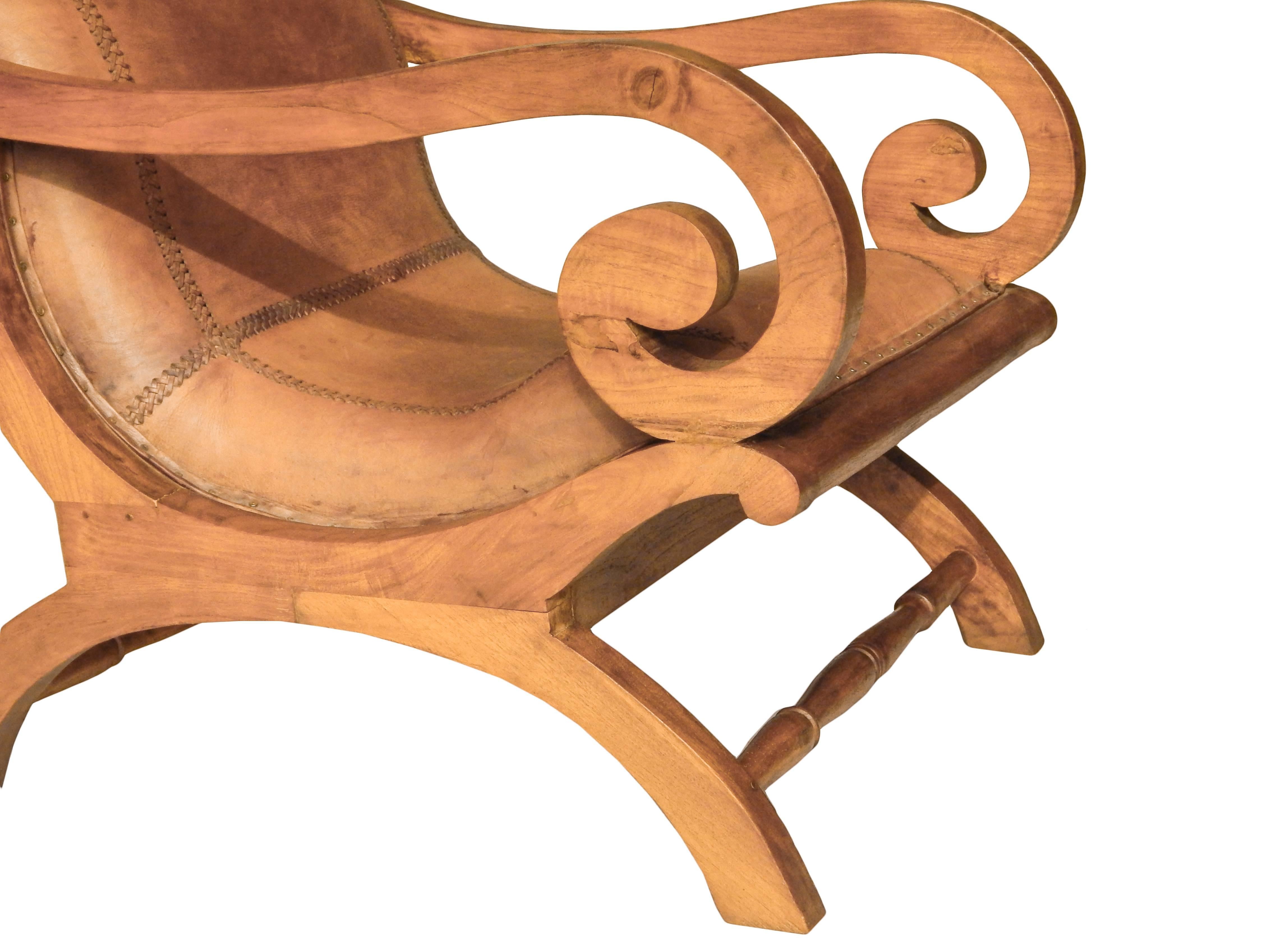 Leather Plantation Chair For Sale