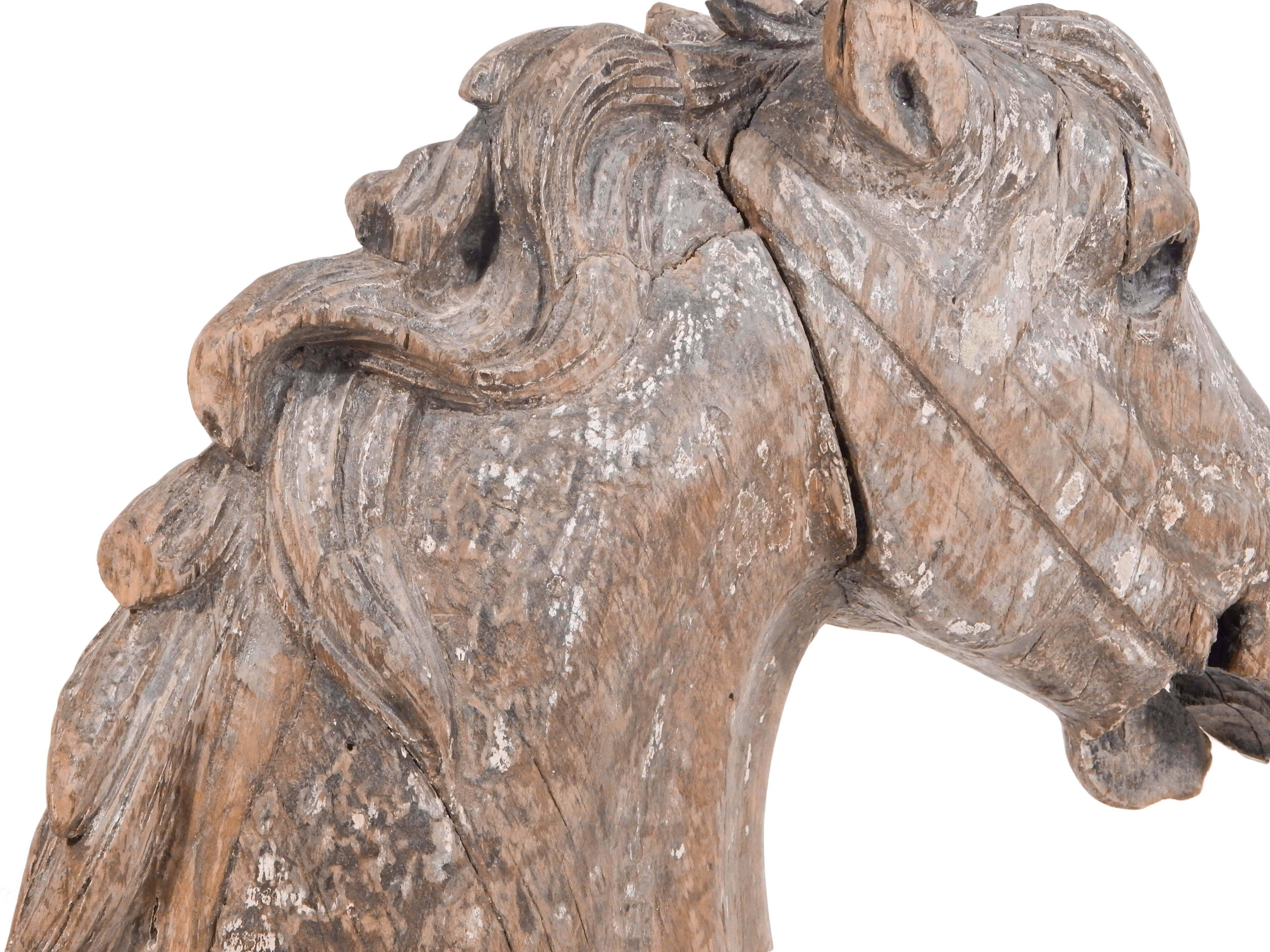 Carved Carousel Horse Head For Sale 3