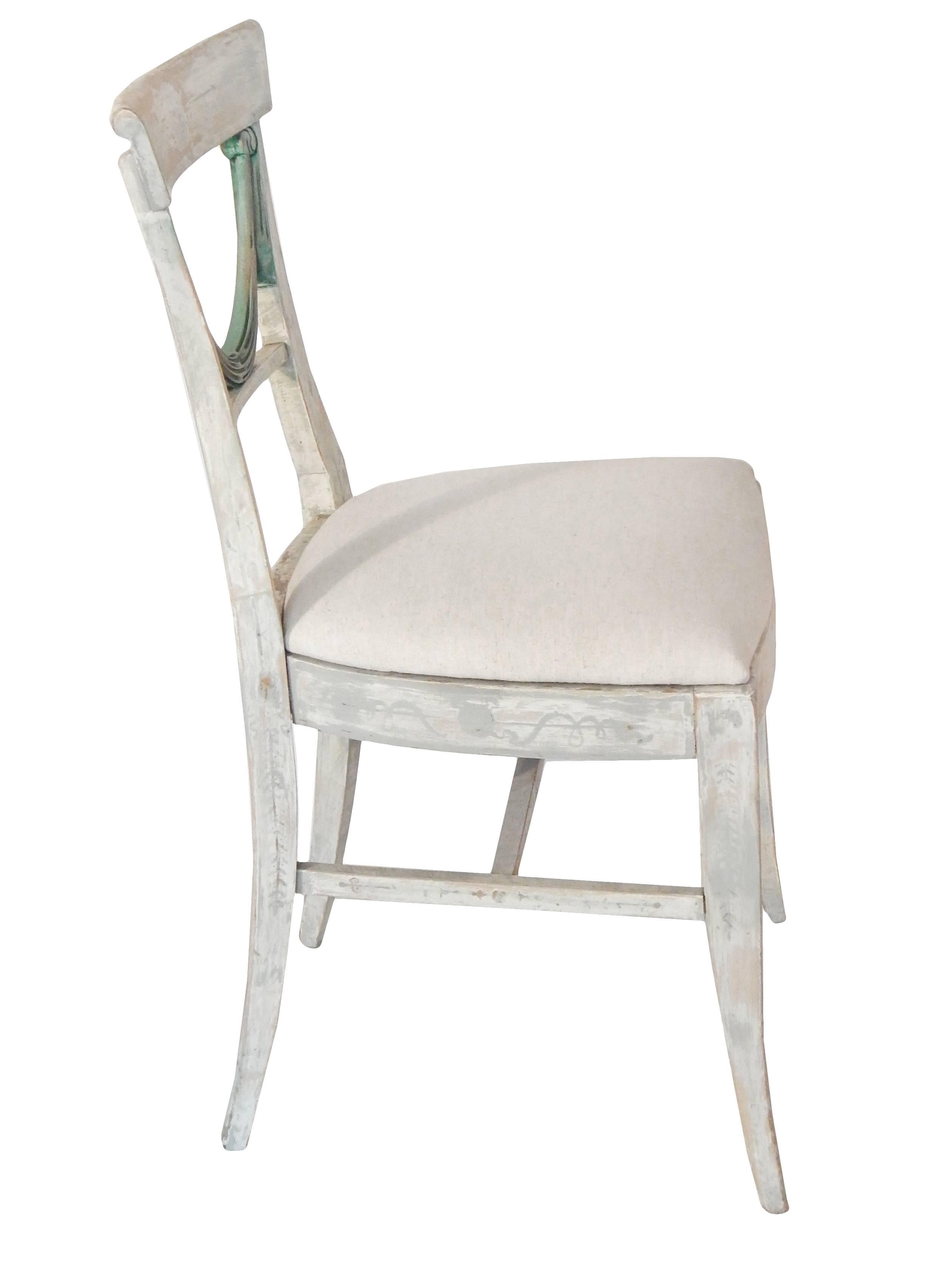 Set of Four Swedish Dining Chairs In Good Condition For Sale In Bridgehampton, NY
