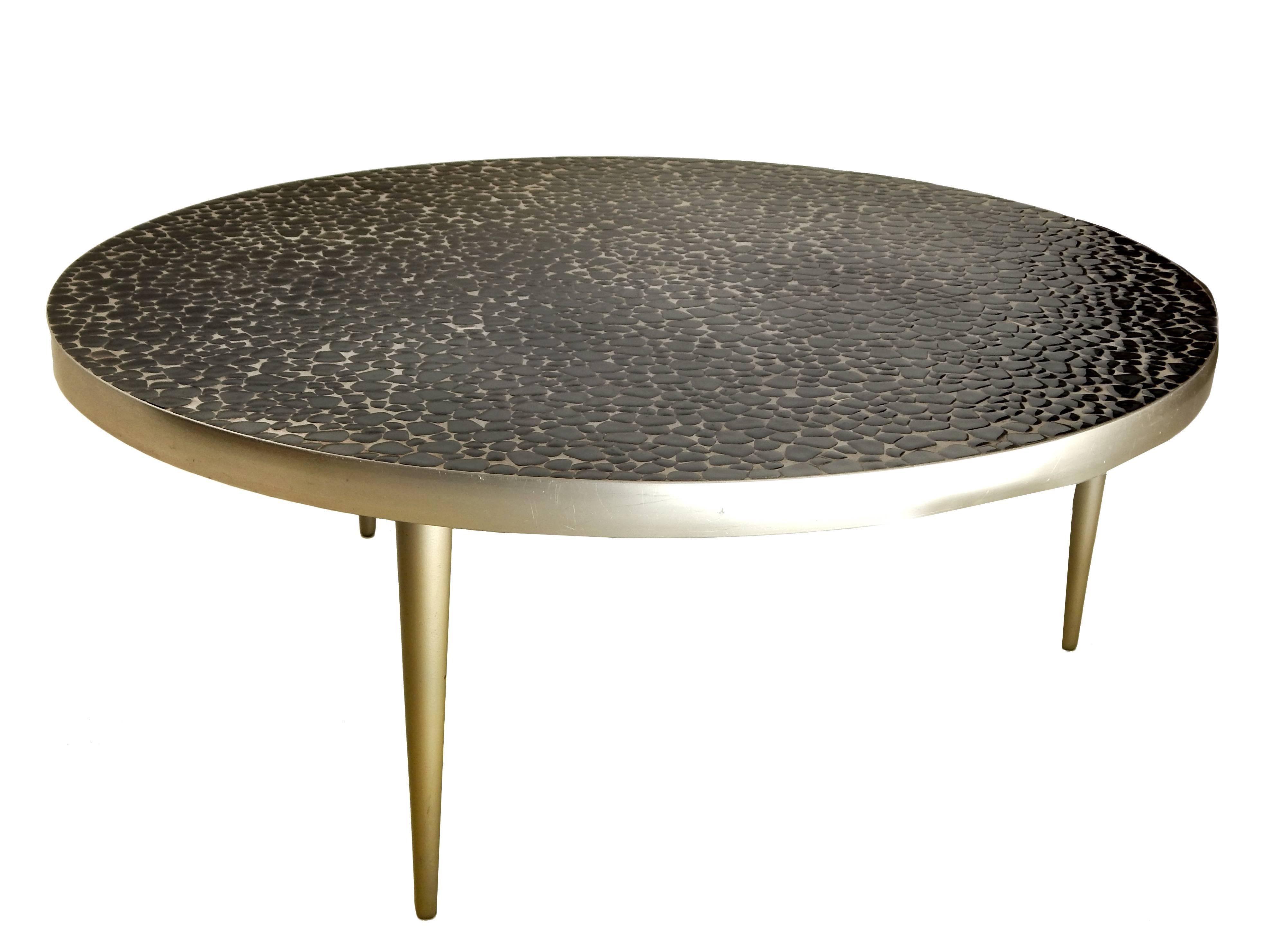 Mid-Century Modern Mid-Century Mosaic Tile Coffee Table For Sale