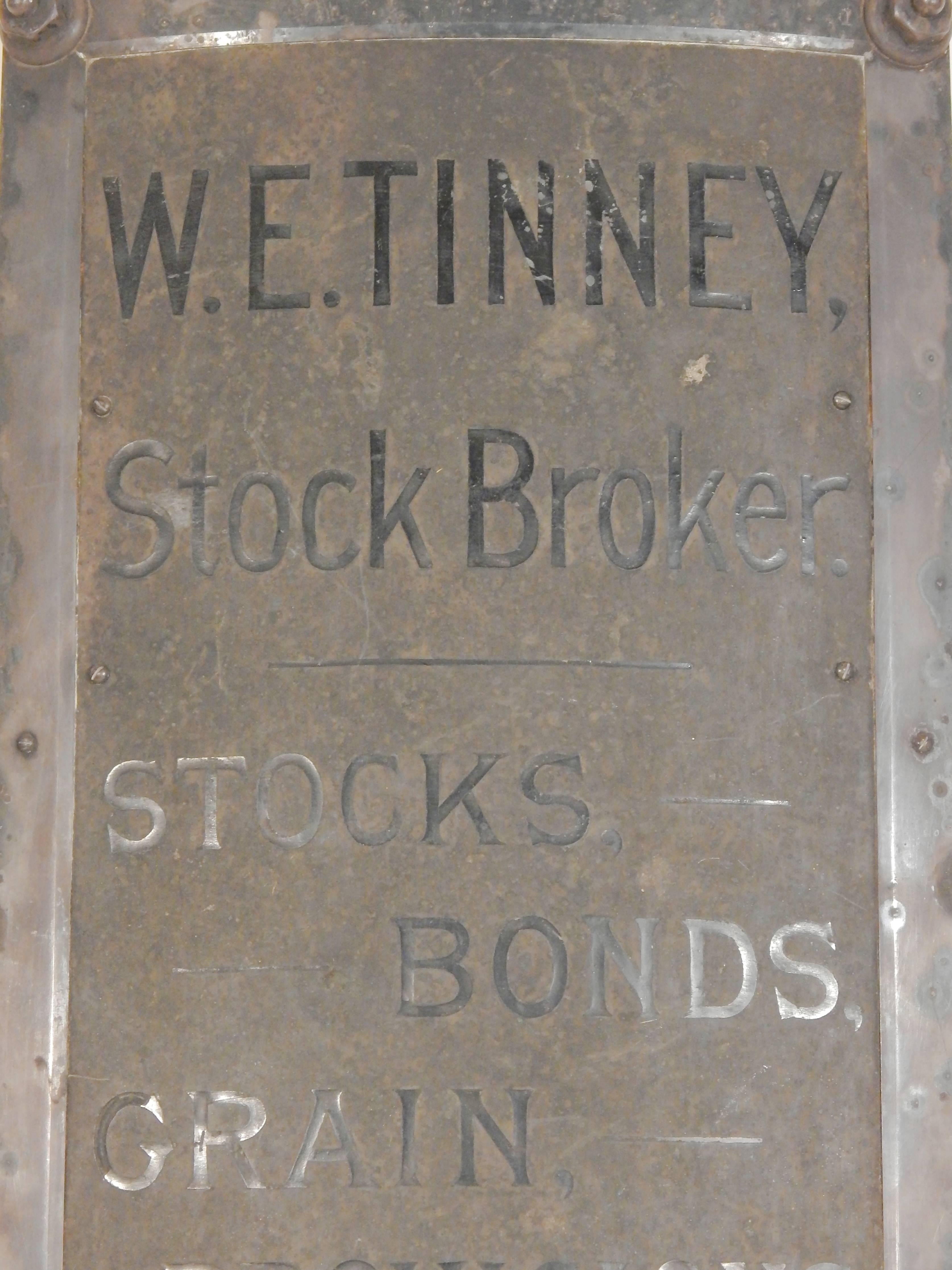 American Early Stock Broker Sign