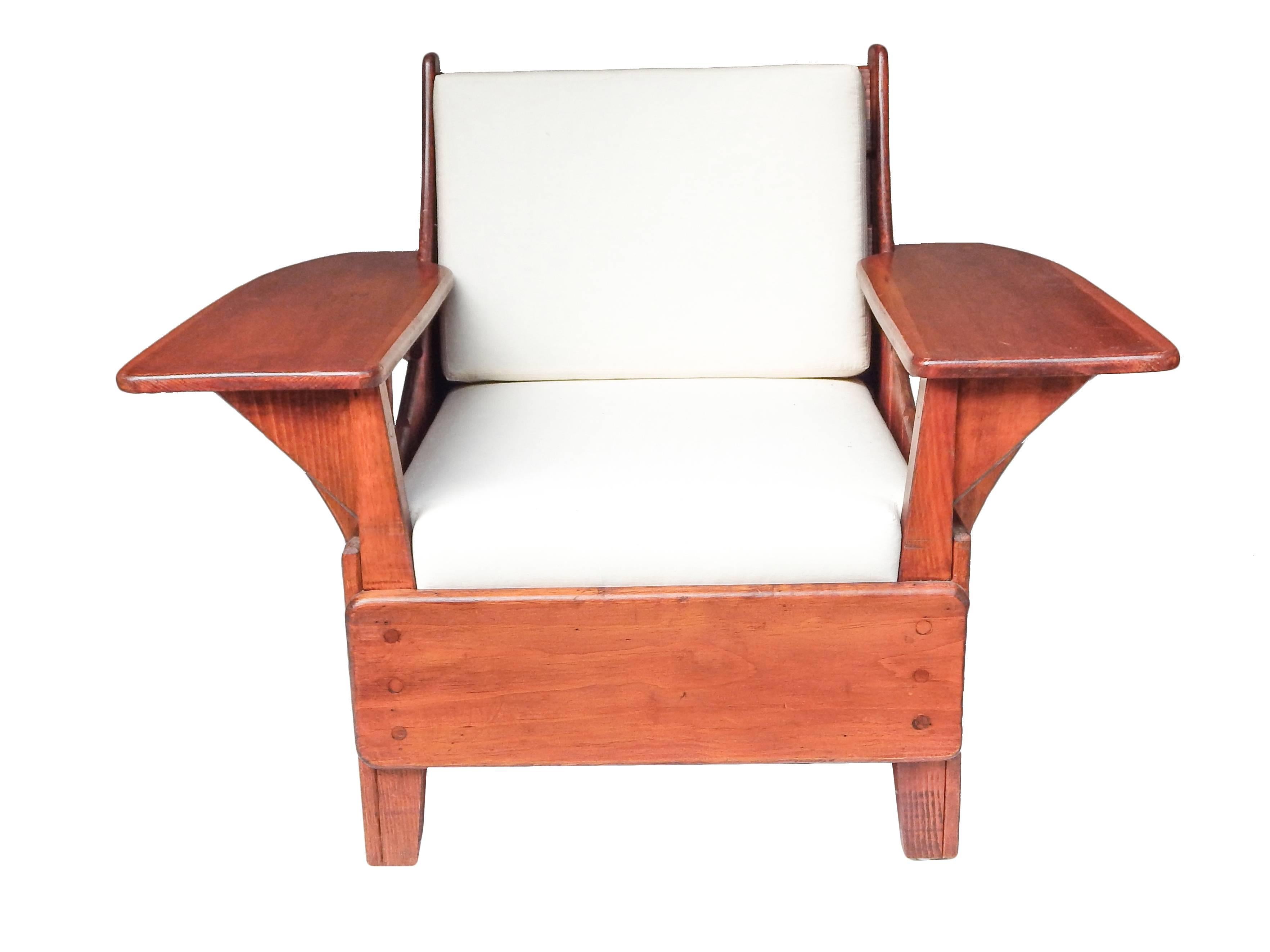 Mid-Century Modern Rare Pair of Old Hickory Cabin Chairs