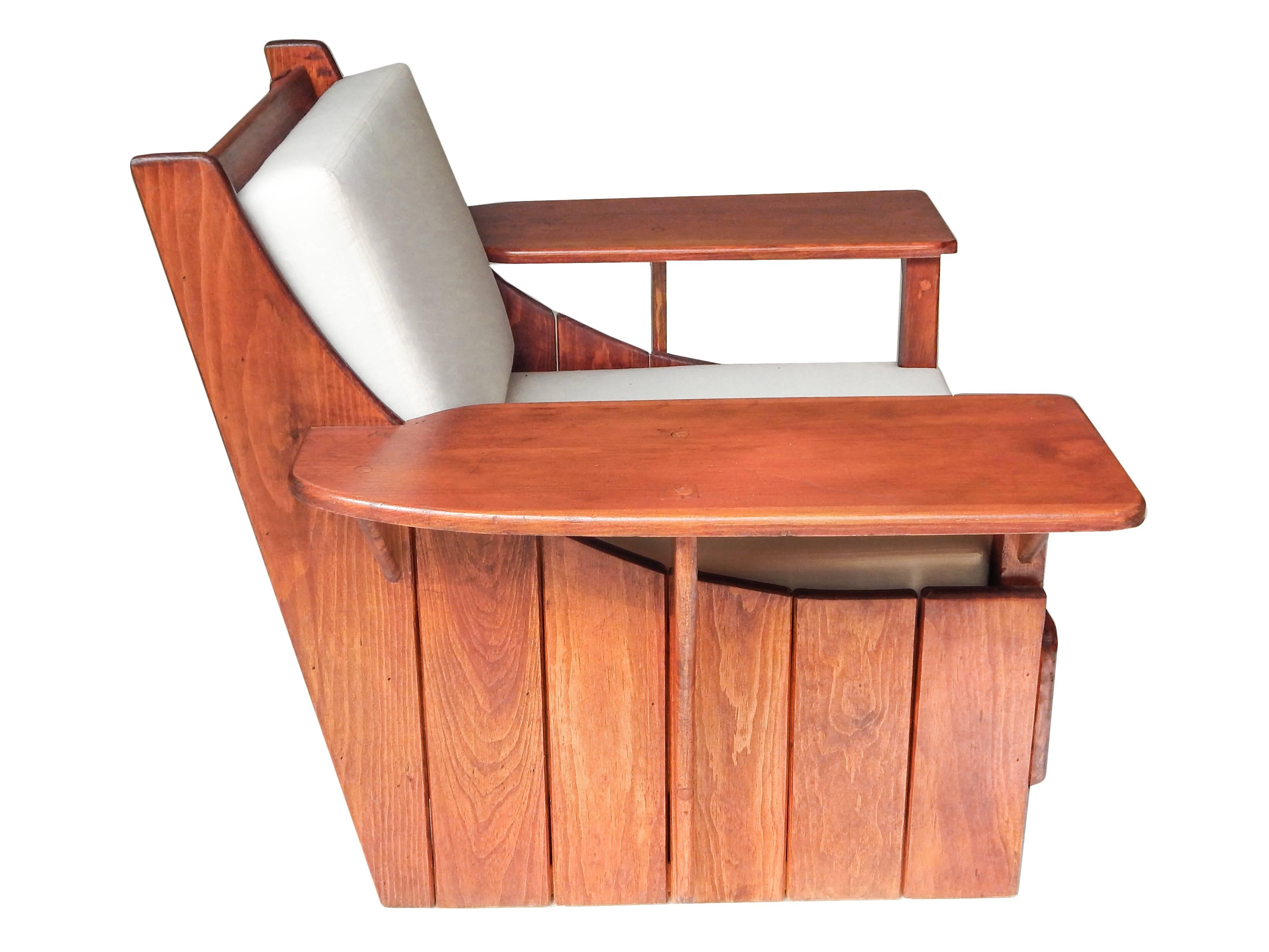 Upholstery Rare Pair of Old Hickory Cabin Chairs