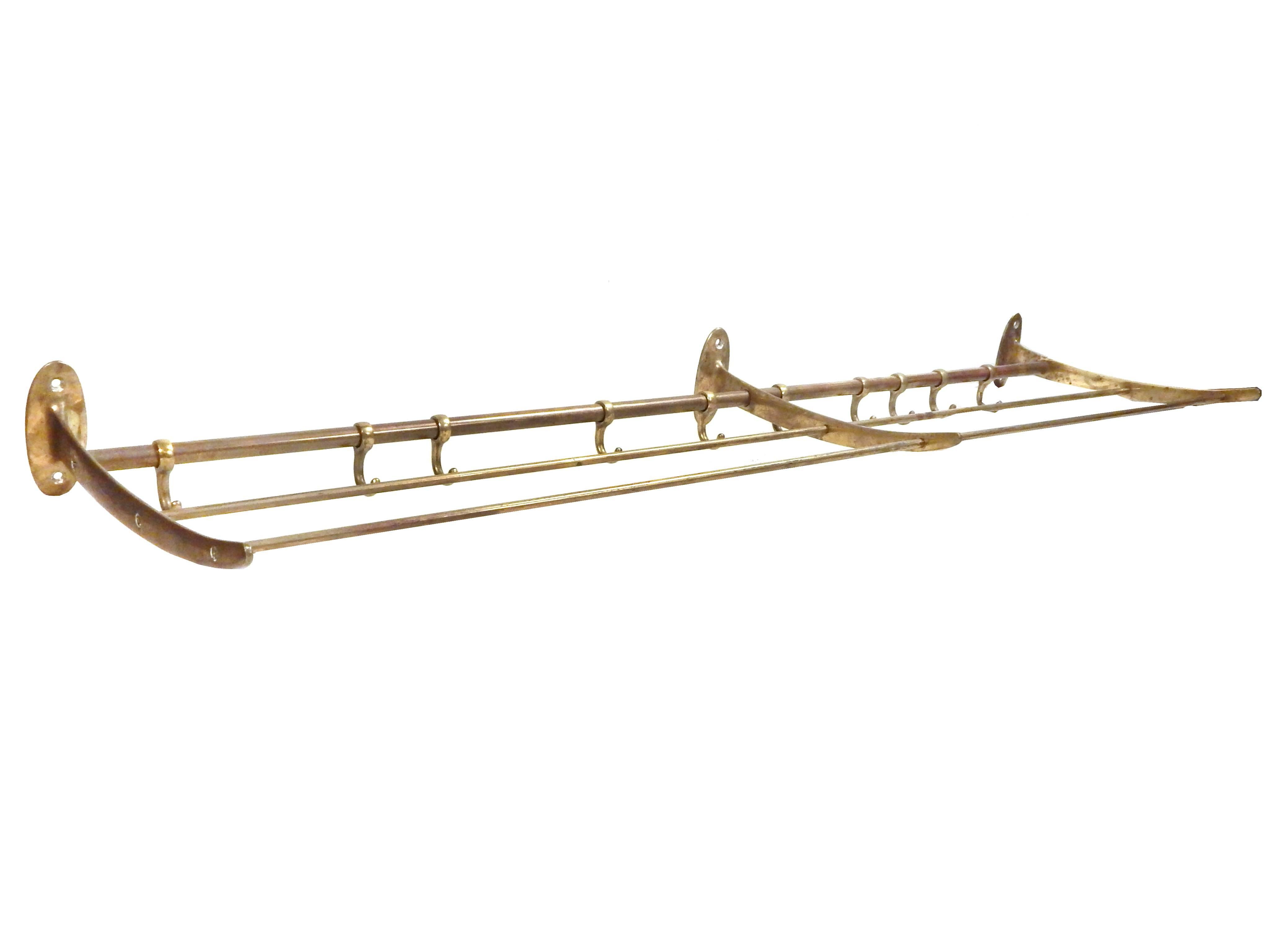 Rare Austrian Brass Hat Rack For Sale 3