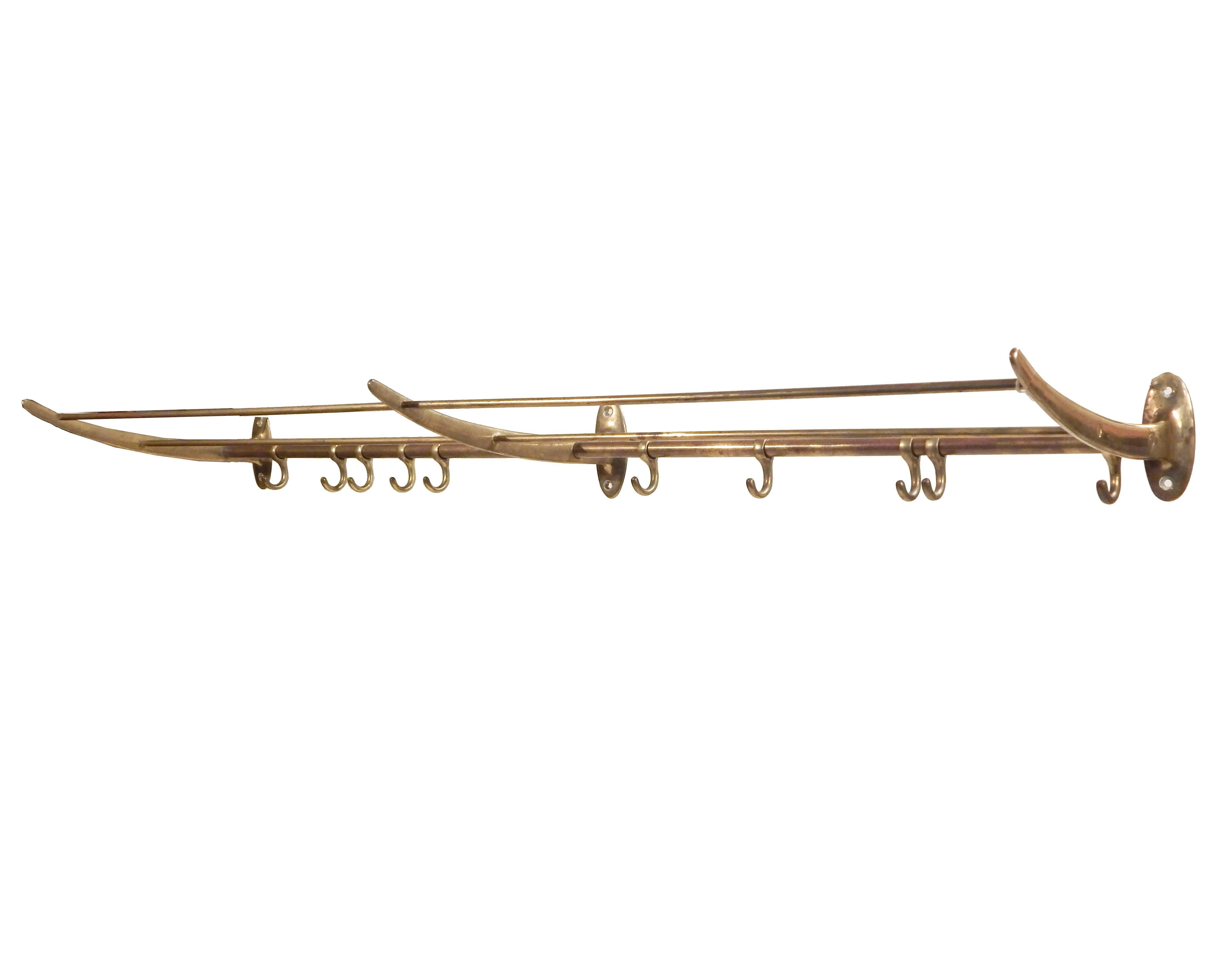 Rare Austrian Brass Hat Rack For Sale 1