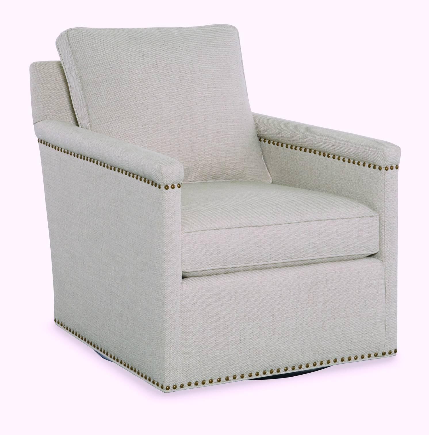 Loose Back Swivel Armchair For Sale