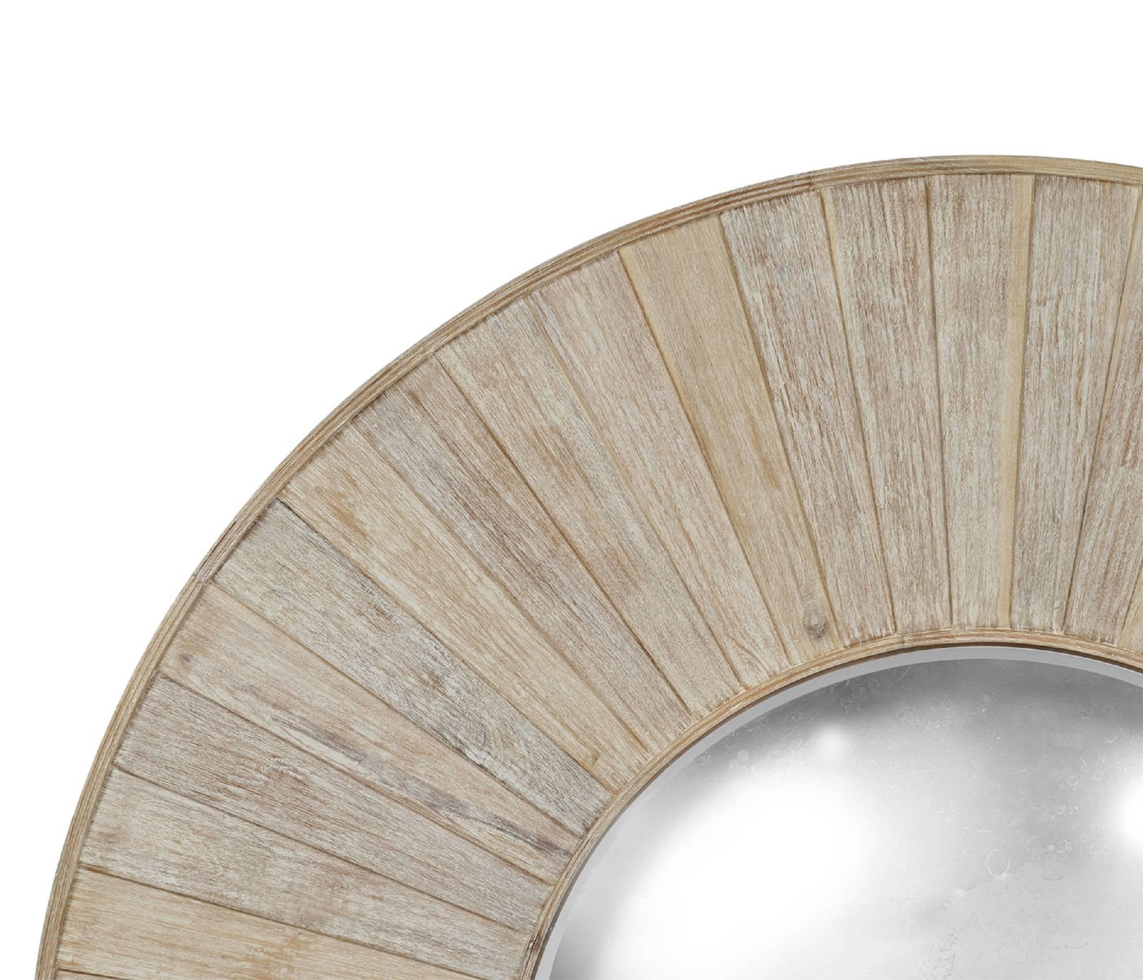 Large Round Acacia Wood Mirror For Sale at 1stDibs acacia round mirror