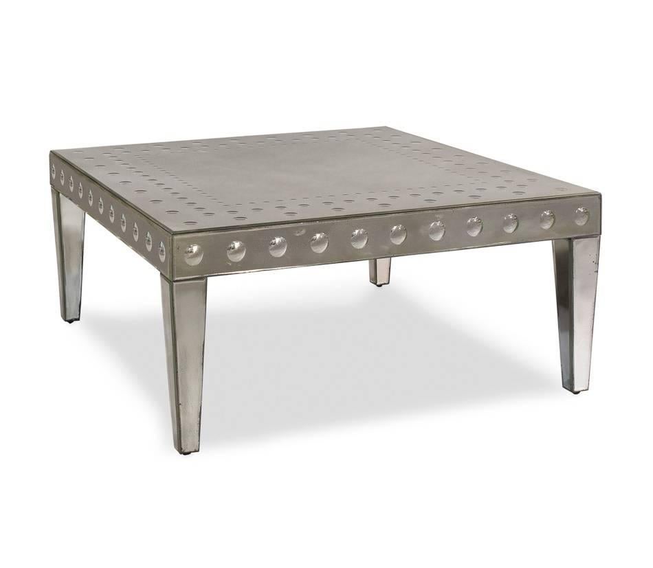 Antiqued Mirror Coffee Table For Sale