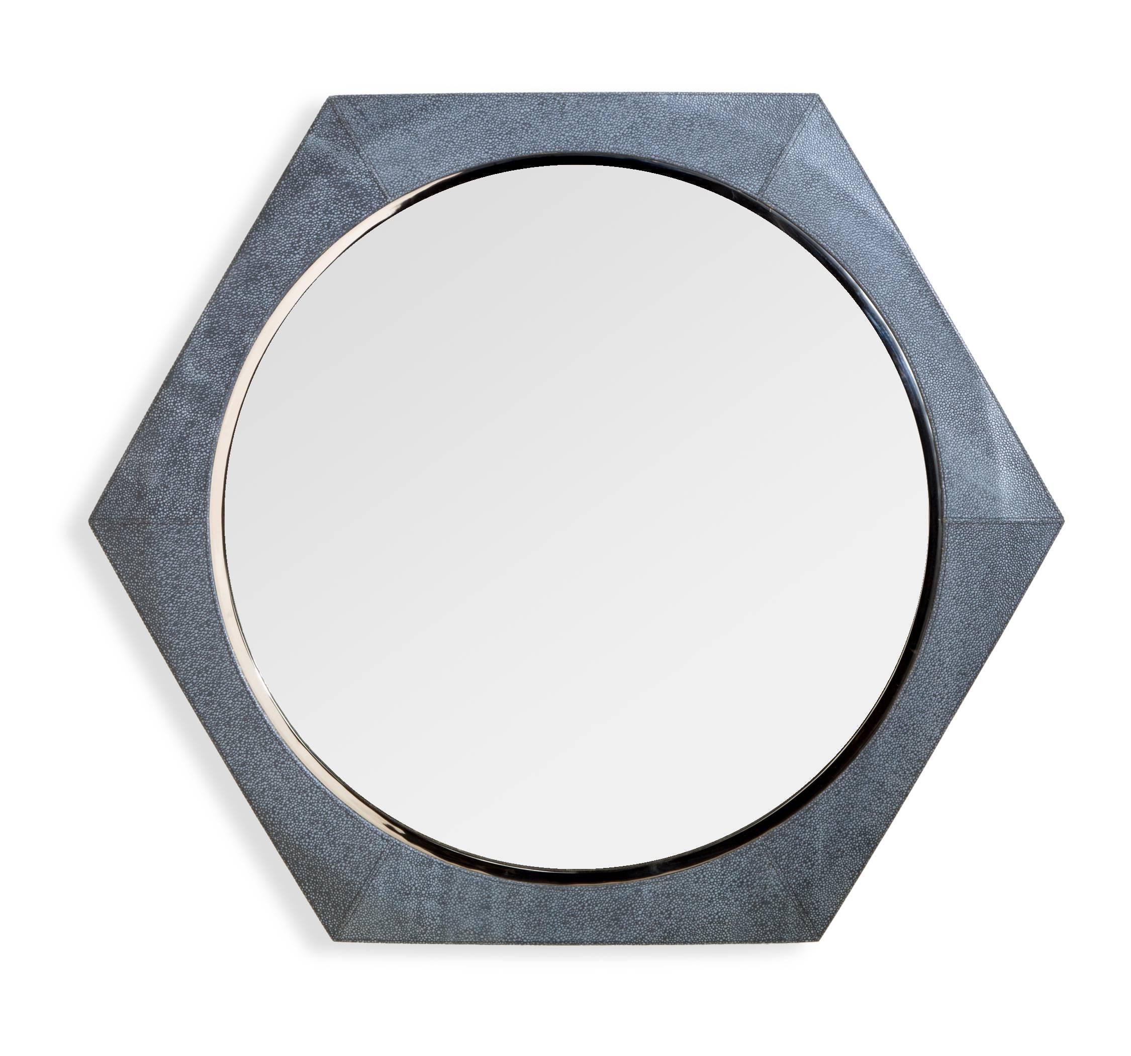 Gray Shargreen Mirror For Sale
