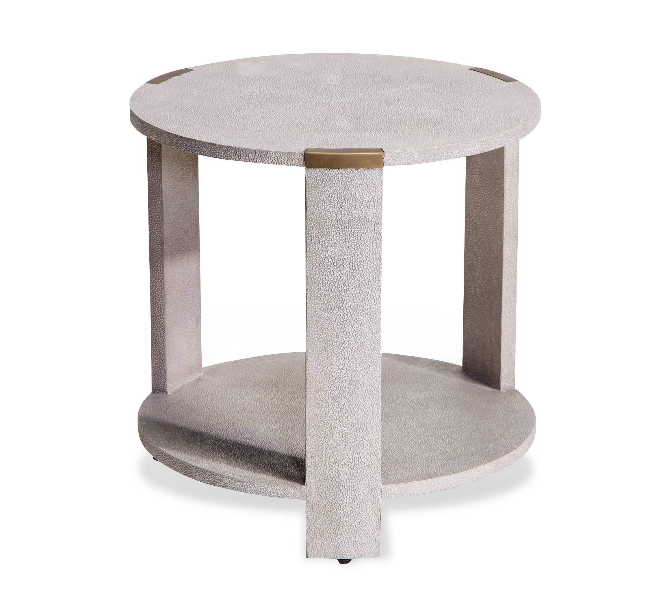 Cream Shargreen Side Table For Sale