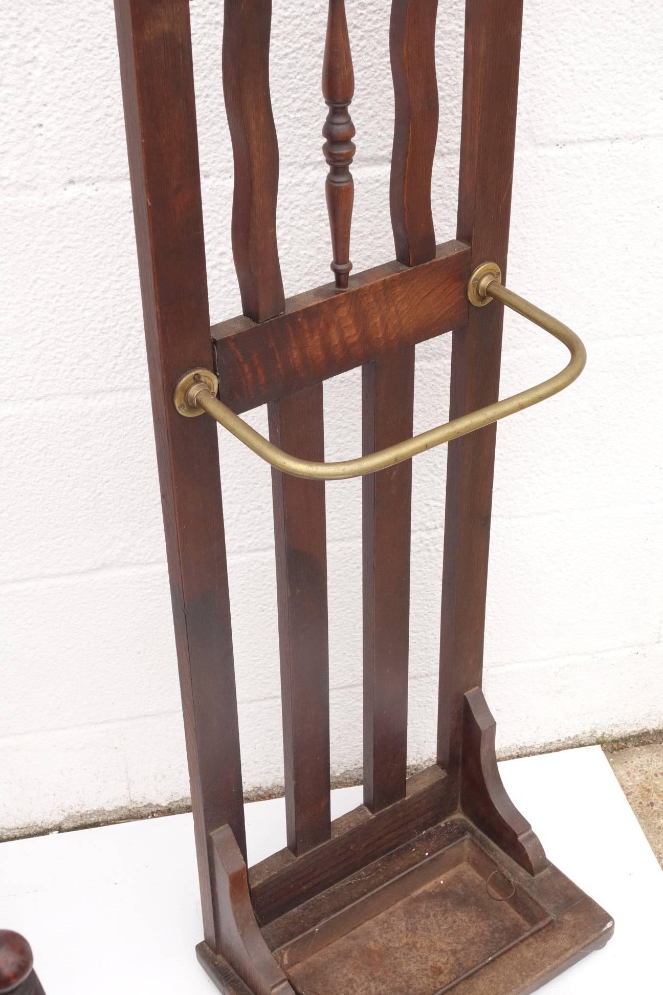 Wooden Umbrella and Stick Stands In Good Condition For Sale In Bridgehampton, NY