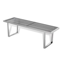 Stainless Steel Slat Bench