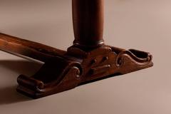 French Handmade Oak Extending Pedestal Dining Table