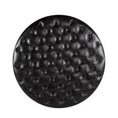Round Tufted Leather Coffee Ottoman