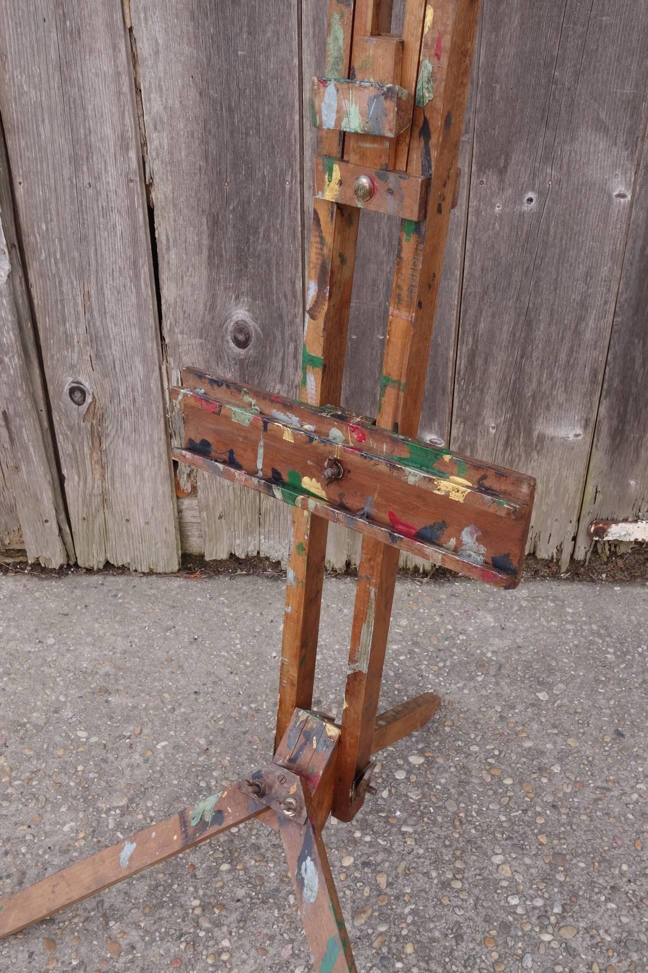 European Old English Painter's Easel For Sale