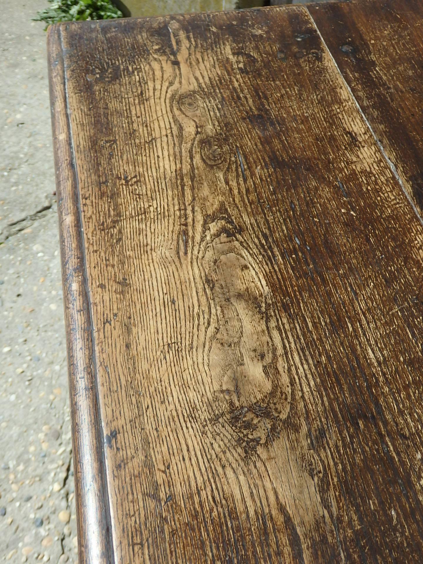 19th Century English Oak Side Table For Sale