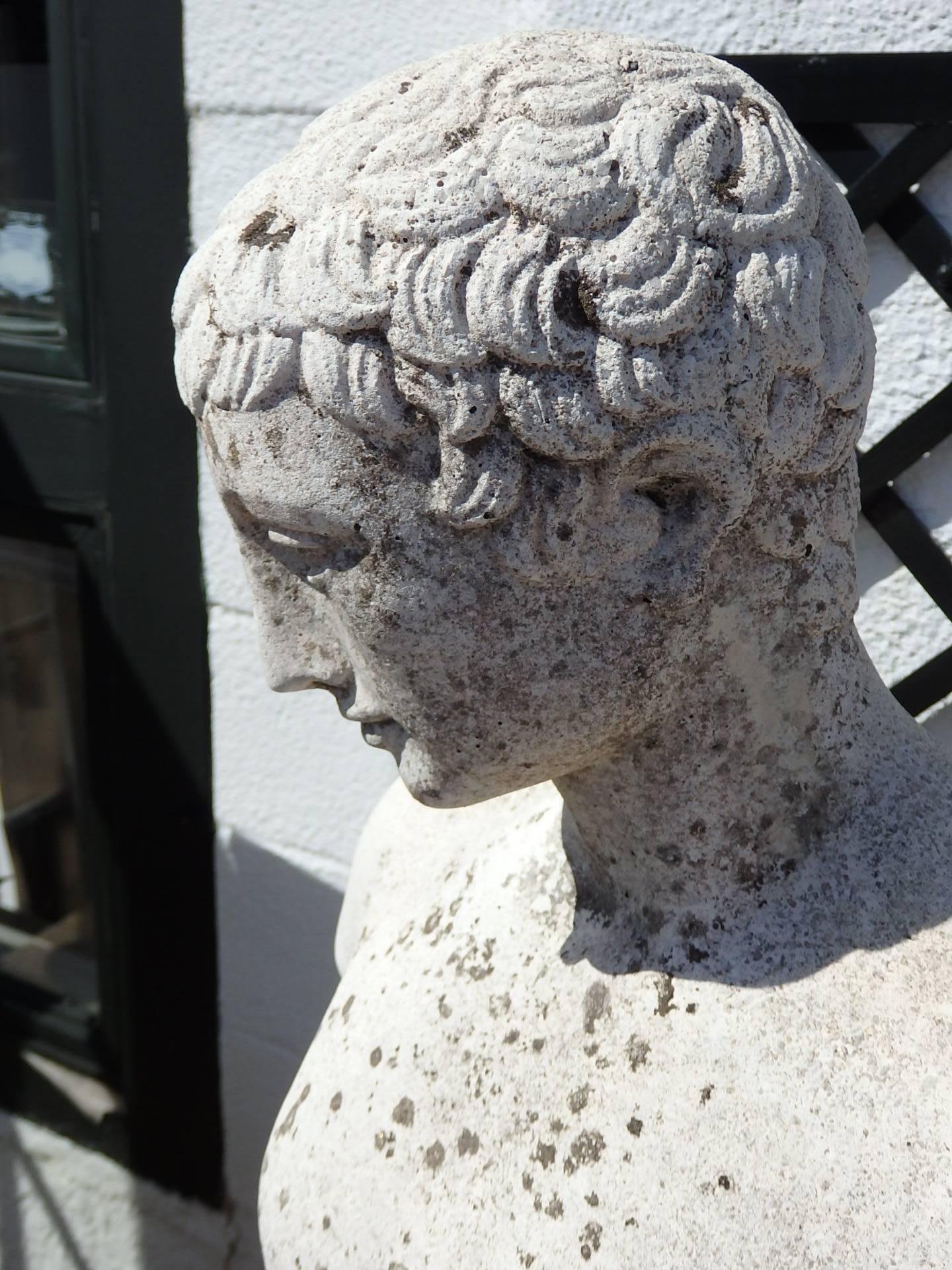 European Early 20th Century Statue of a Young Man For Sale