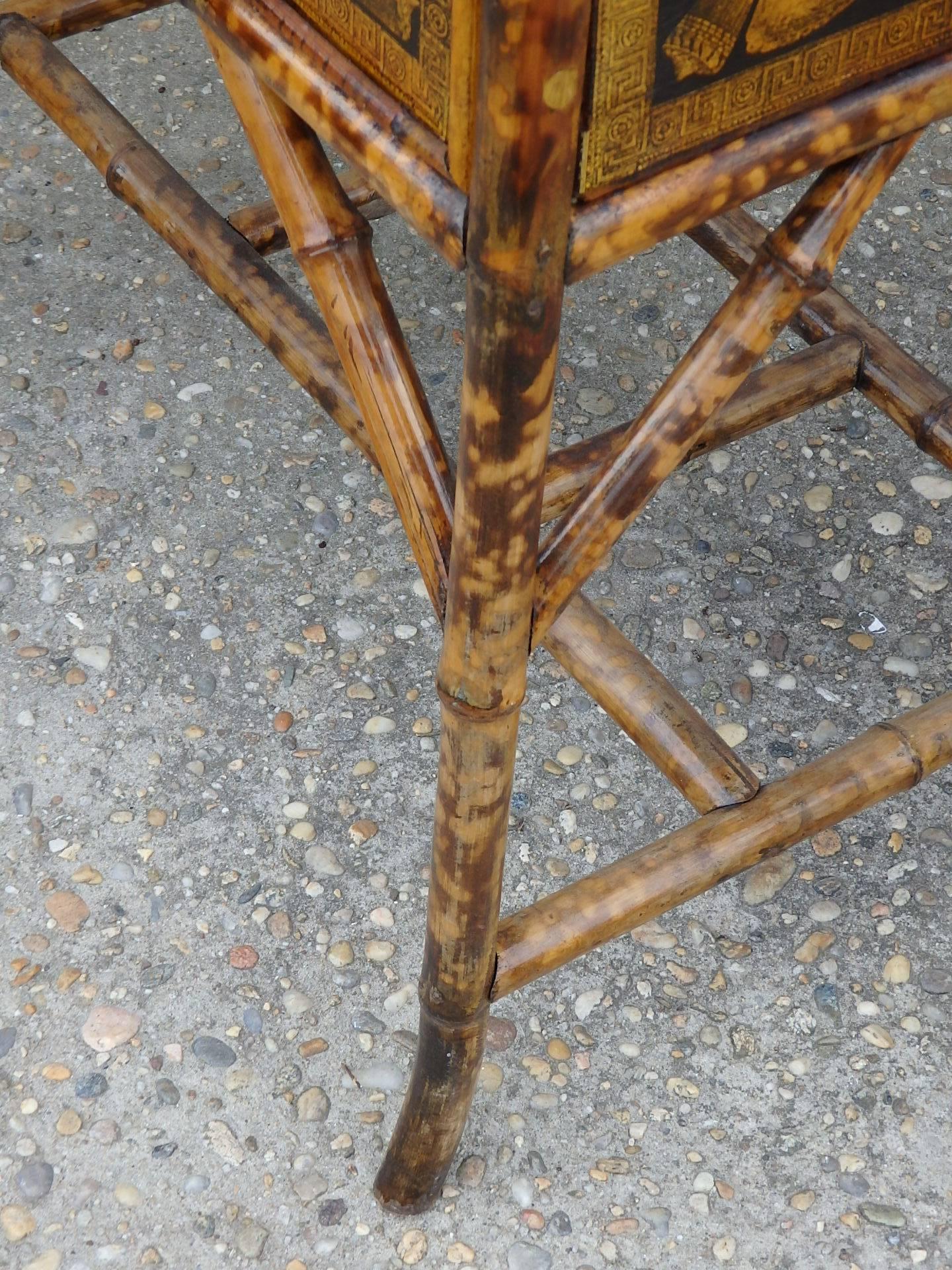 European Small French Bamboo Table