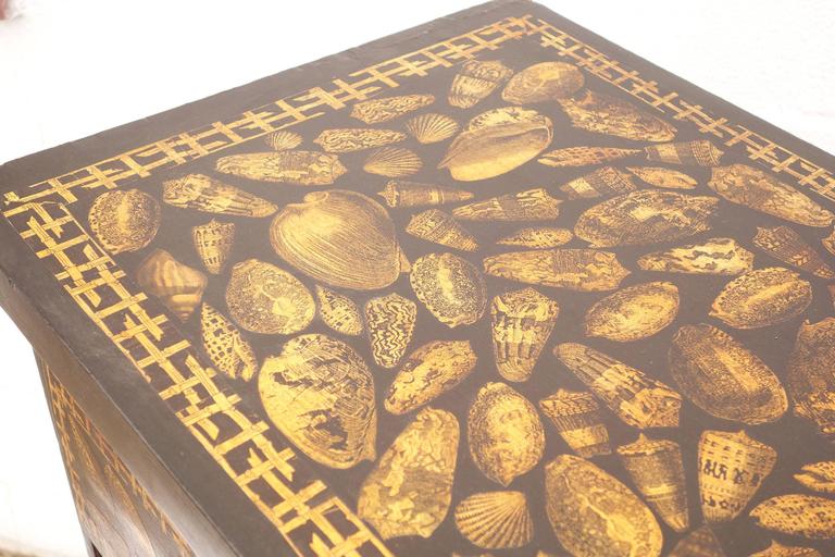 Decoupage English Dresser with Shell Design For Sale at 1stDibs