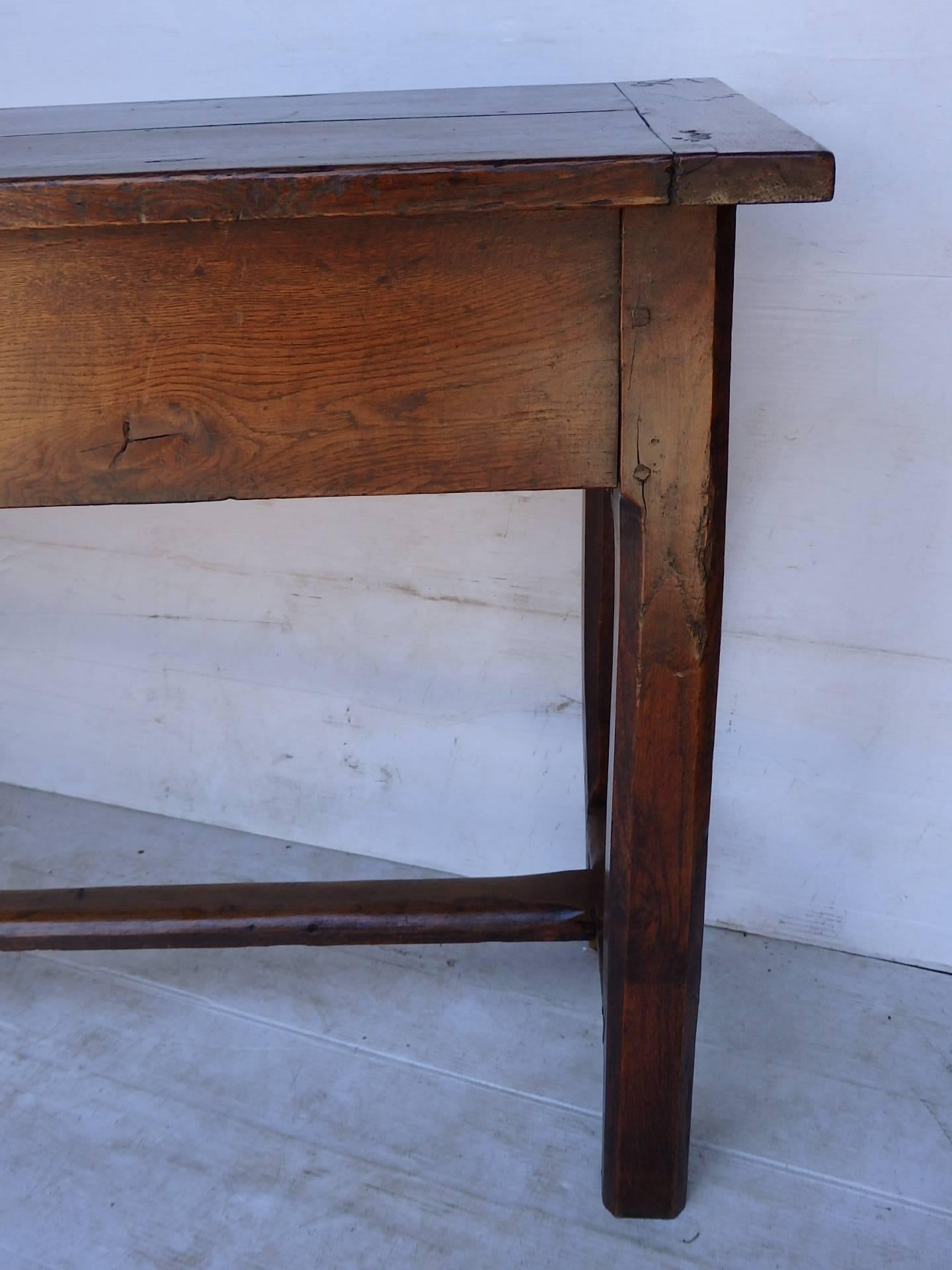 19th Century French Serving Table with One Drawer For Sale