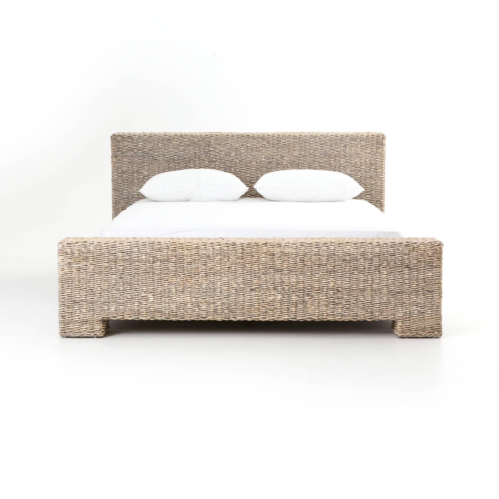 Modern, beachy style rattan low profile bed, available in king and queen-size.
Queen $2250
King $2650.W: 85.5; D: 97.5 H: 36

Low stock, check with us for availablity
  