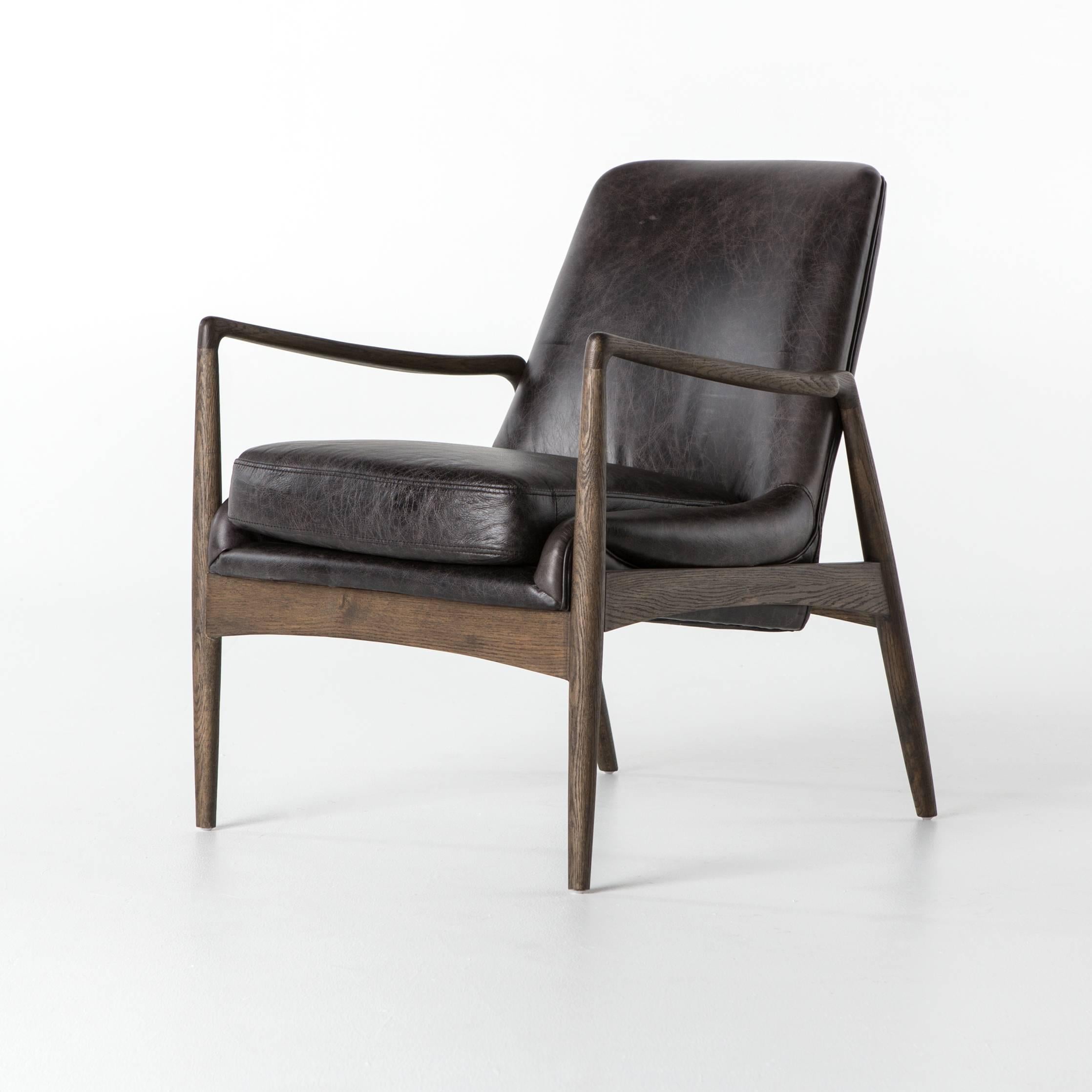 Contemporary Mid-Century Style Armchair For Sale