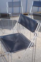 Set of Ten Metal Dining Chairs