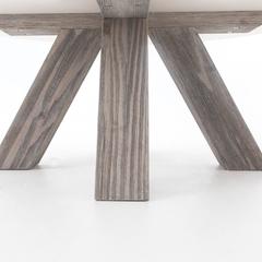 White Lacquer and Grey Wood Coffee Table