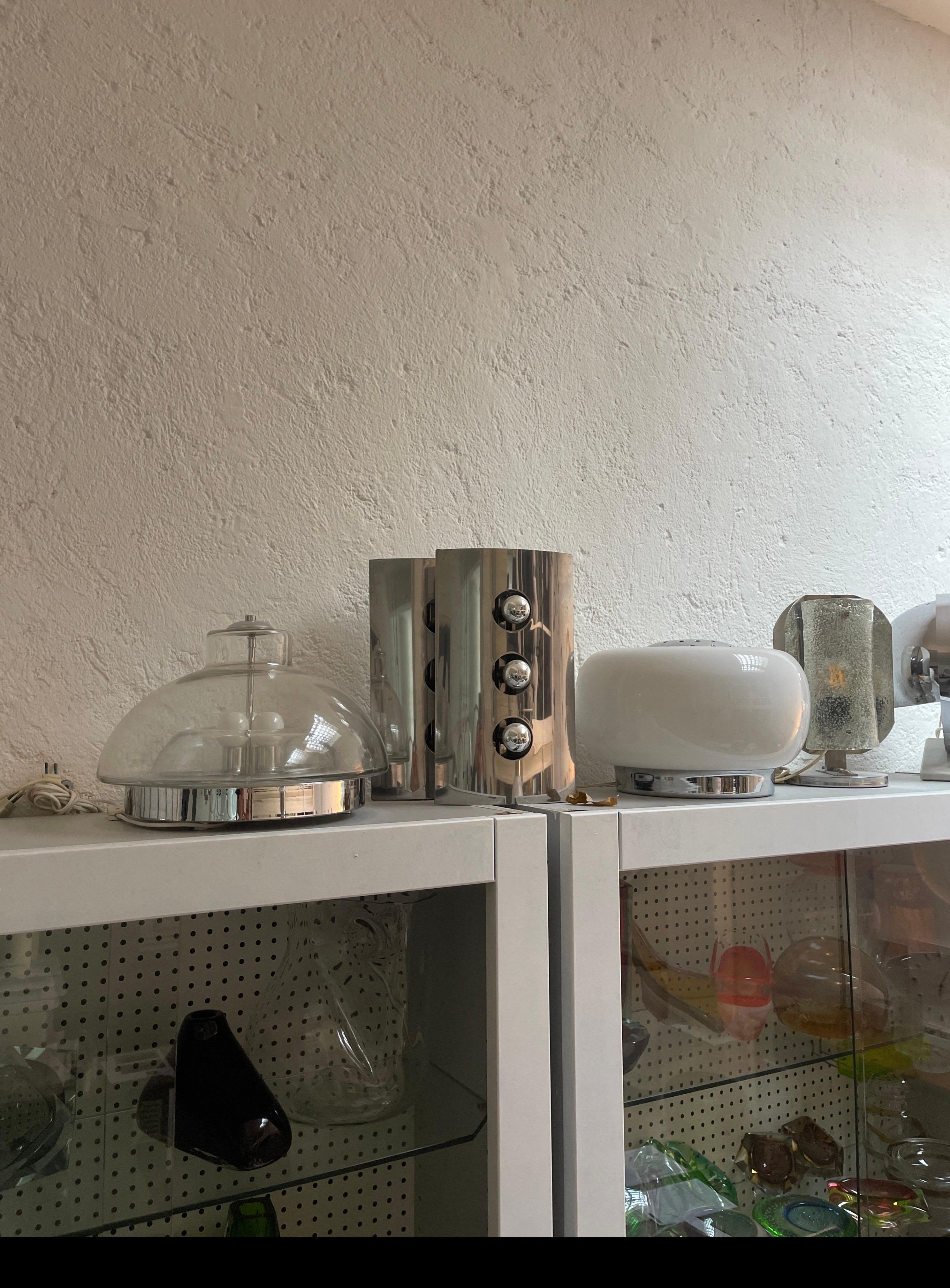 Pair of Vintage Reggiani Sconces in Stainless Steel, Italian Space Age, 1960s For Sale 10