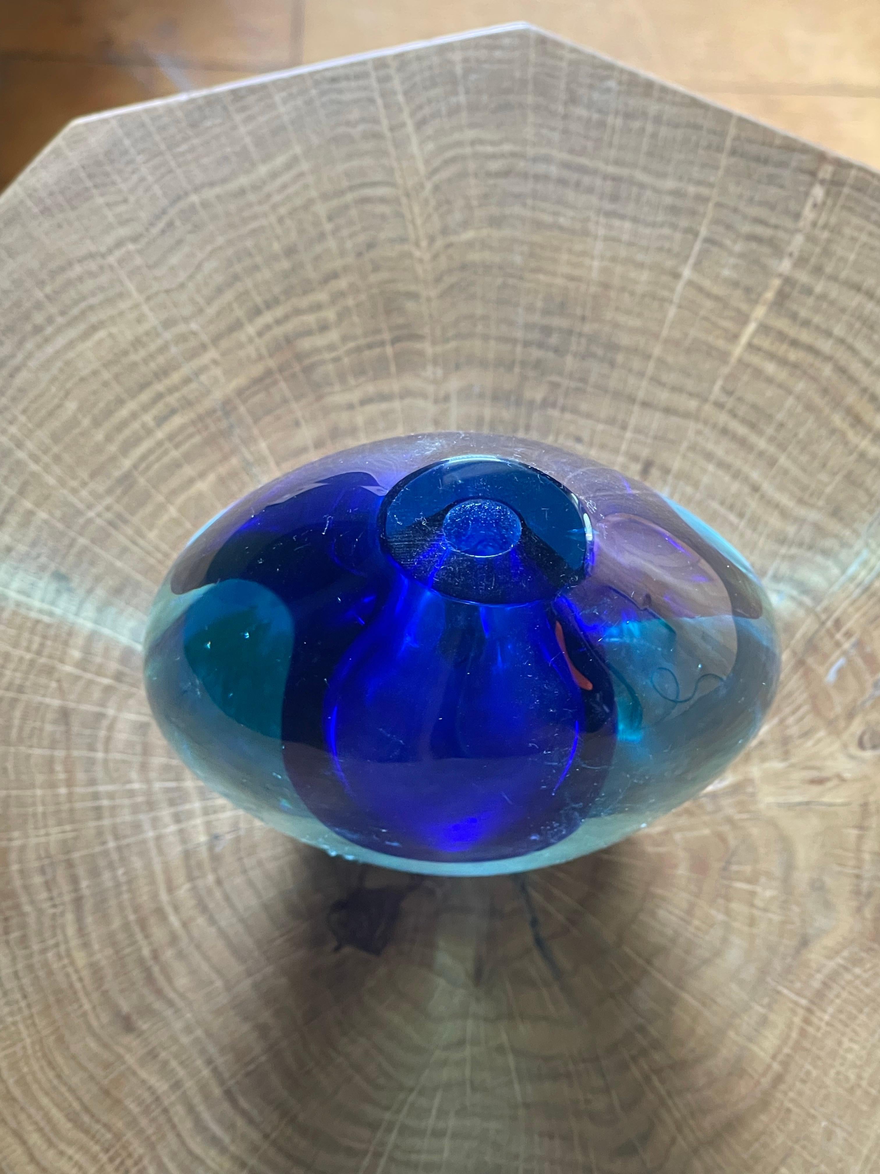 Jarrón Sommerso azul de Flavio Poli para Seguso en venta 7
