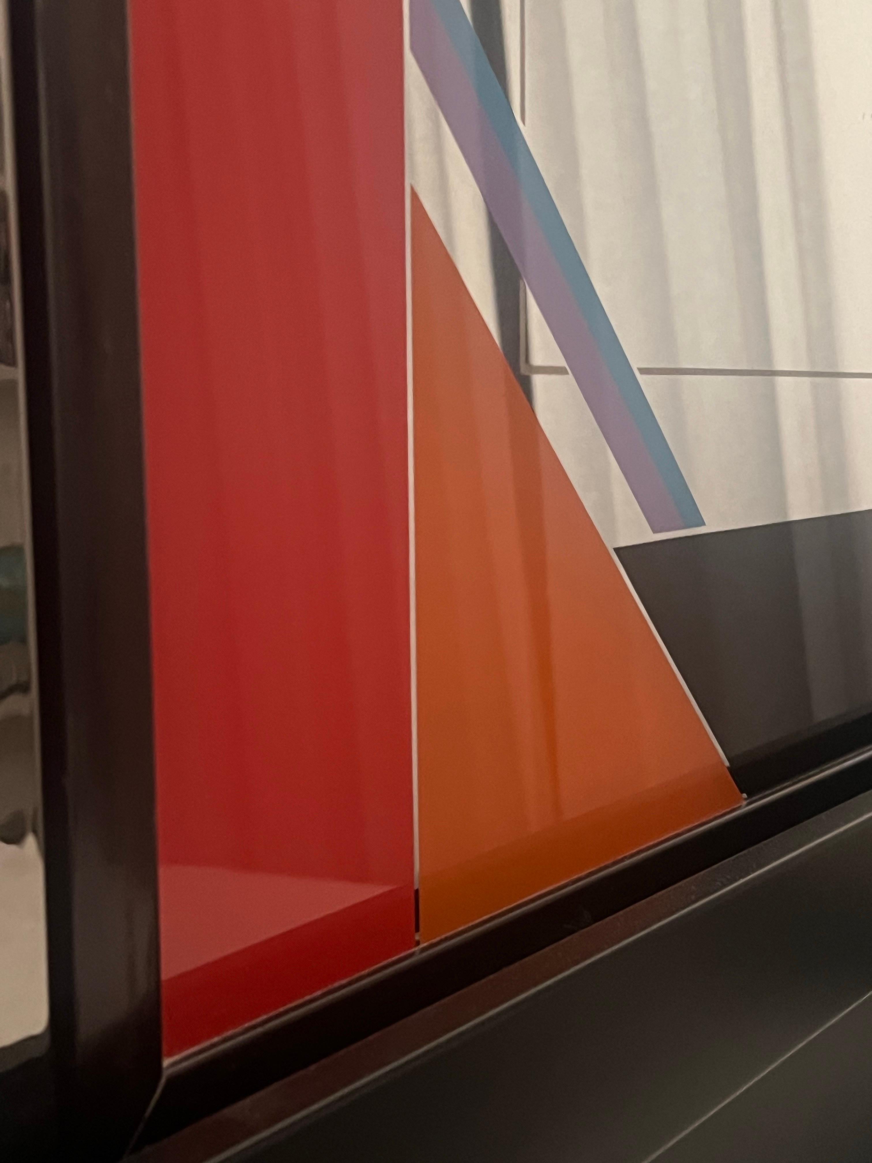 Miroir d'art décoratif de l'artiste italien Eugenio Carmi, style Memphis, amusant ! en vente 6