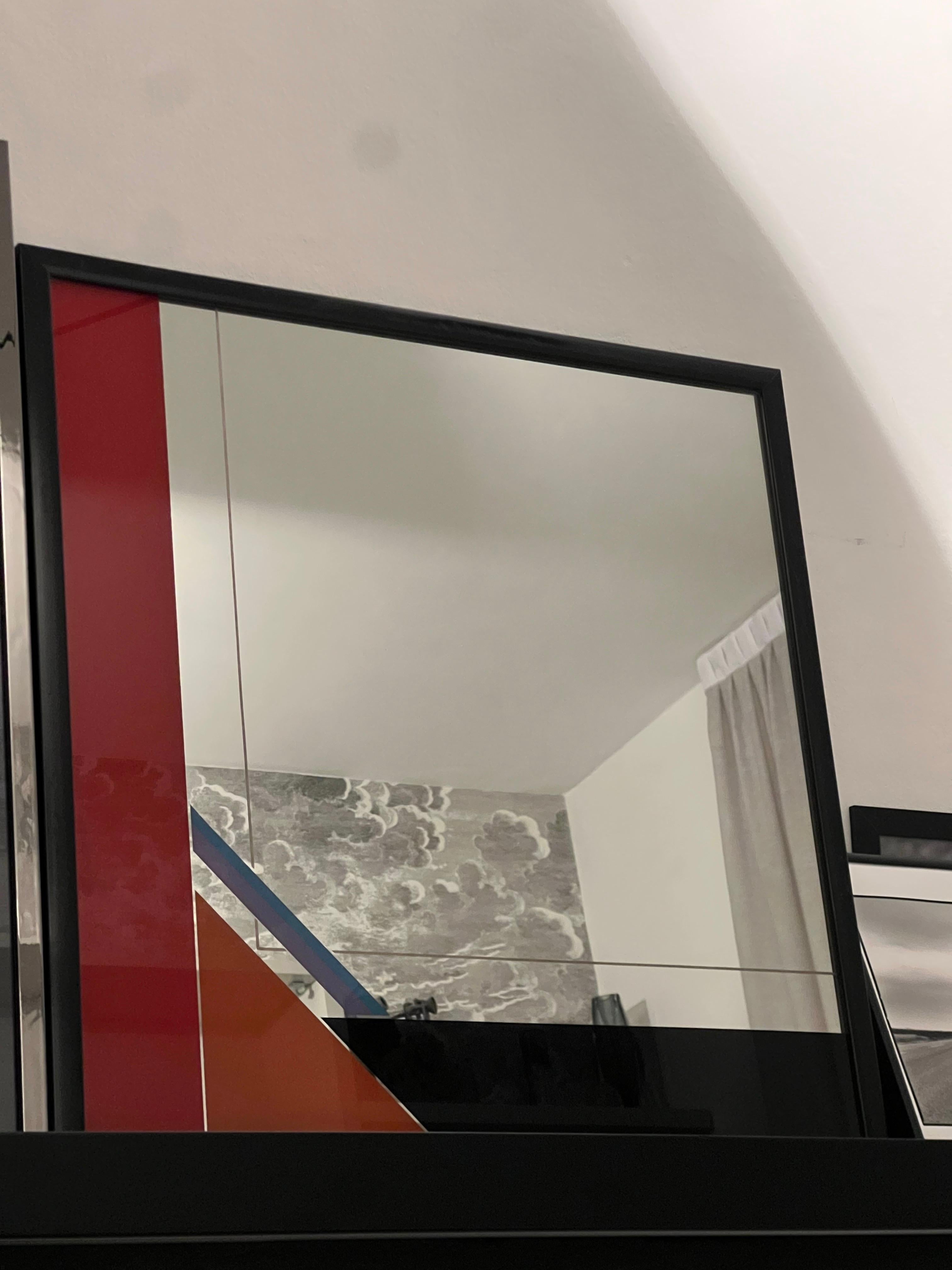 Miroir d'art décoratif de l'artiste italien Eugenio Carmi, style Memphis, amusant ! en vente 5