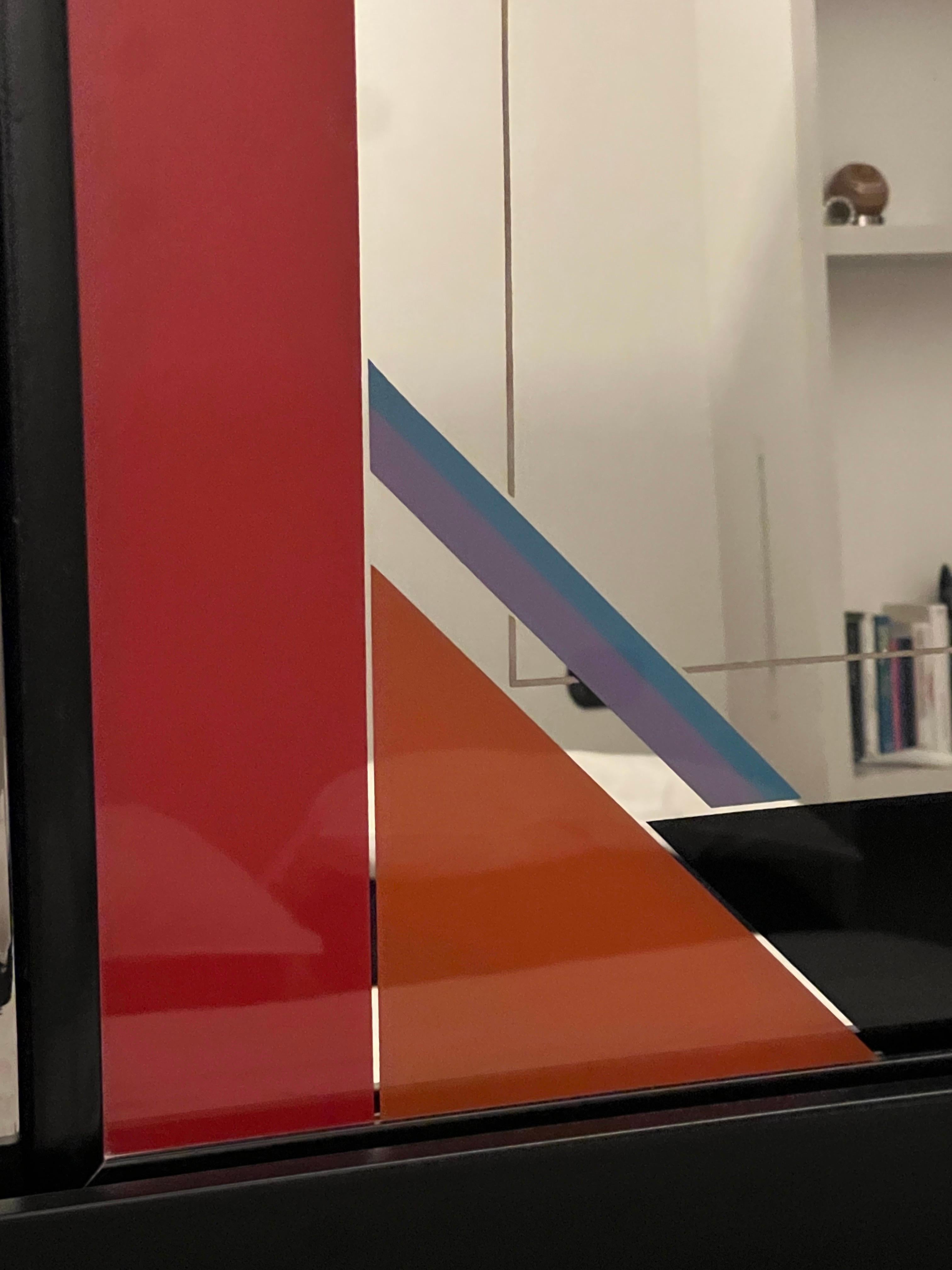 Miroir d'art décoratif de l'artiste italien Eugenio Carmi, style Memphis, amusant ! en vente 7