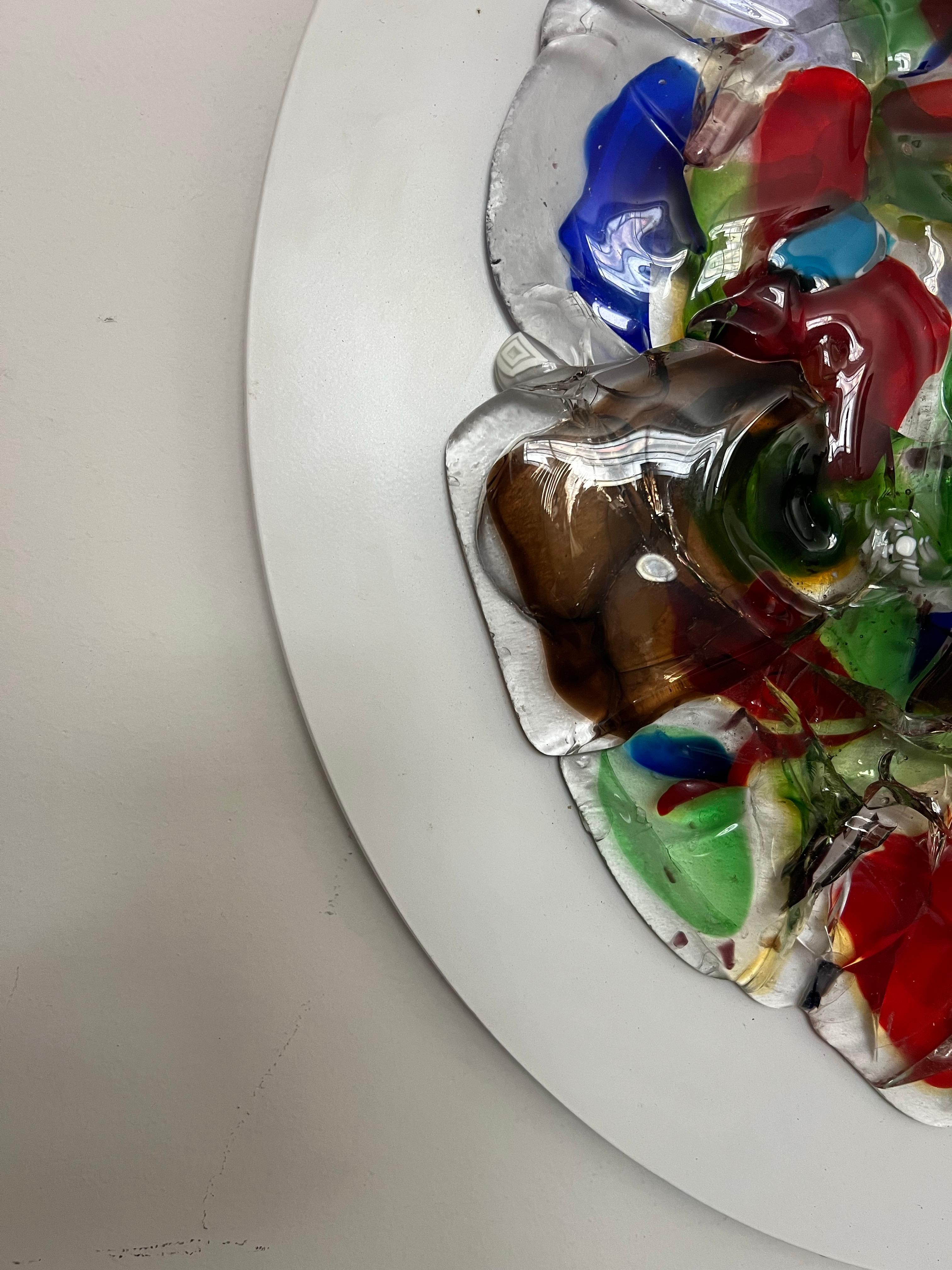 Obra de arte decorativa en cristal de Murano, edición limitada, Decoración mural Escultura en venta 5