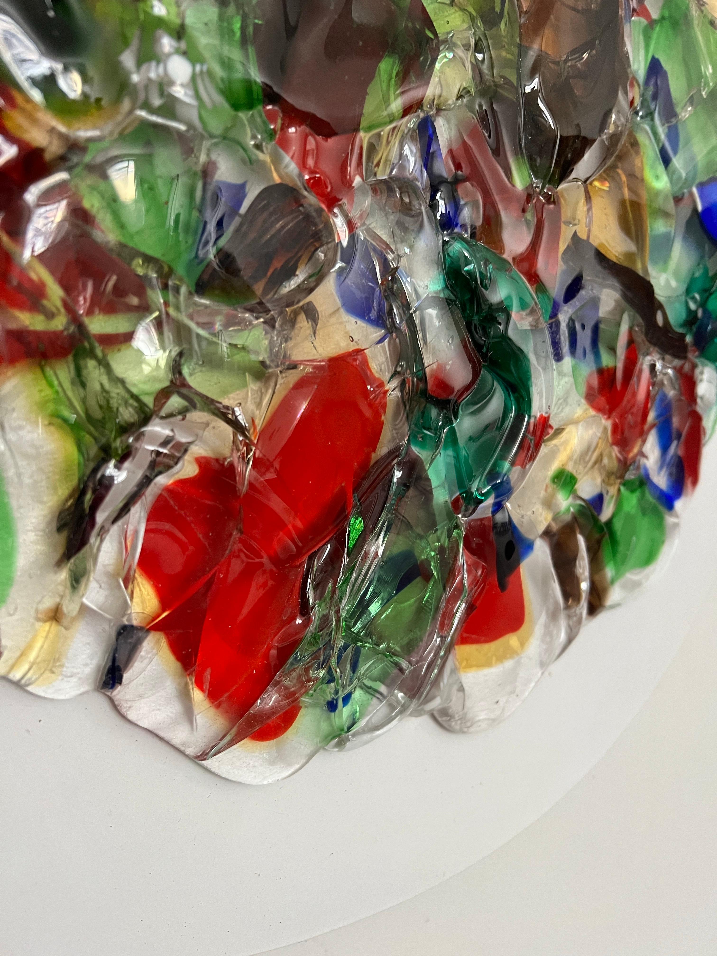 Obra de arte decorativa en cristal de Murano, edición limitada, Decoración mural Escultura en venta 7