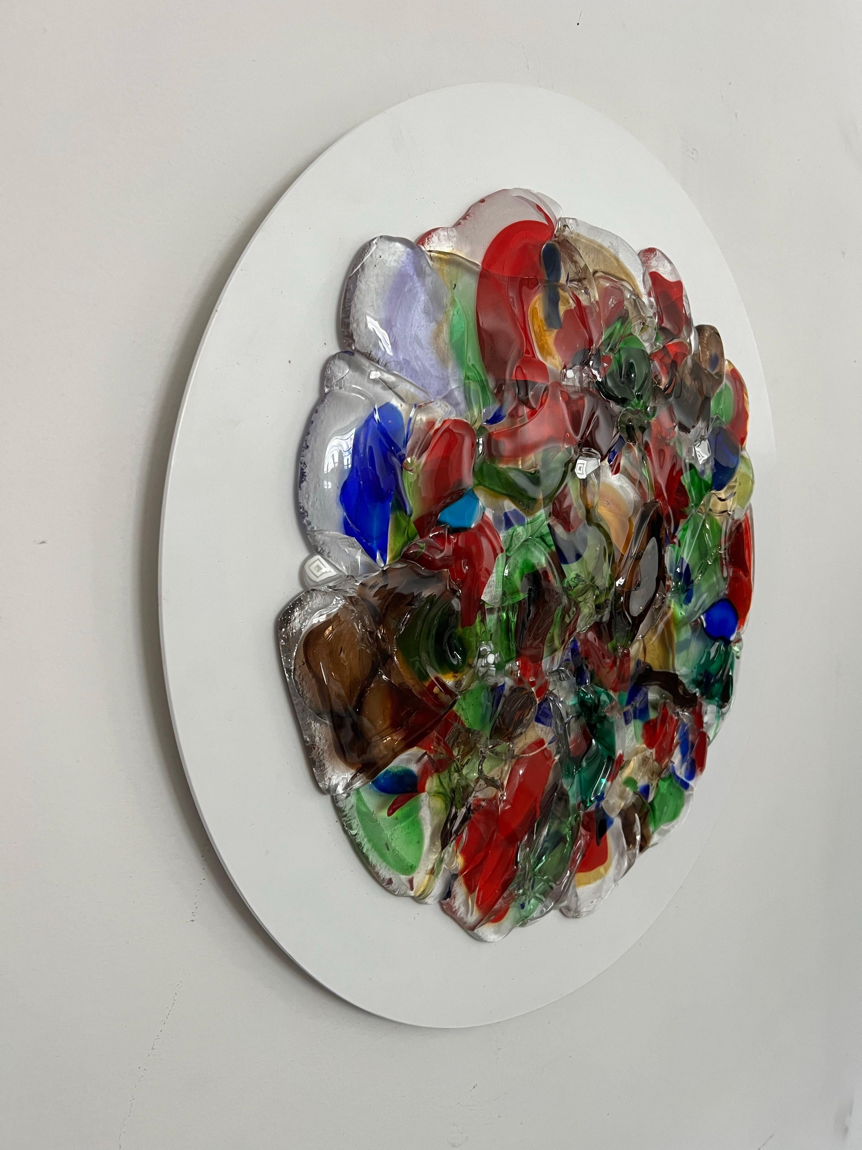 Obra de arte decorativa en cristal de Murano, edición limitada, Decoración mural Escultura en venta 8