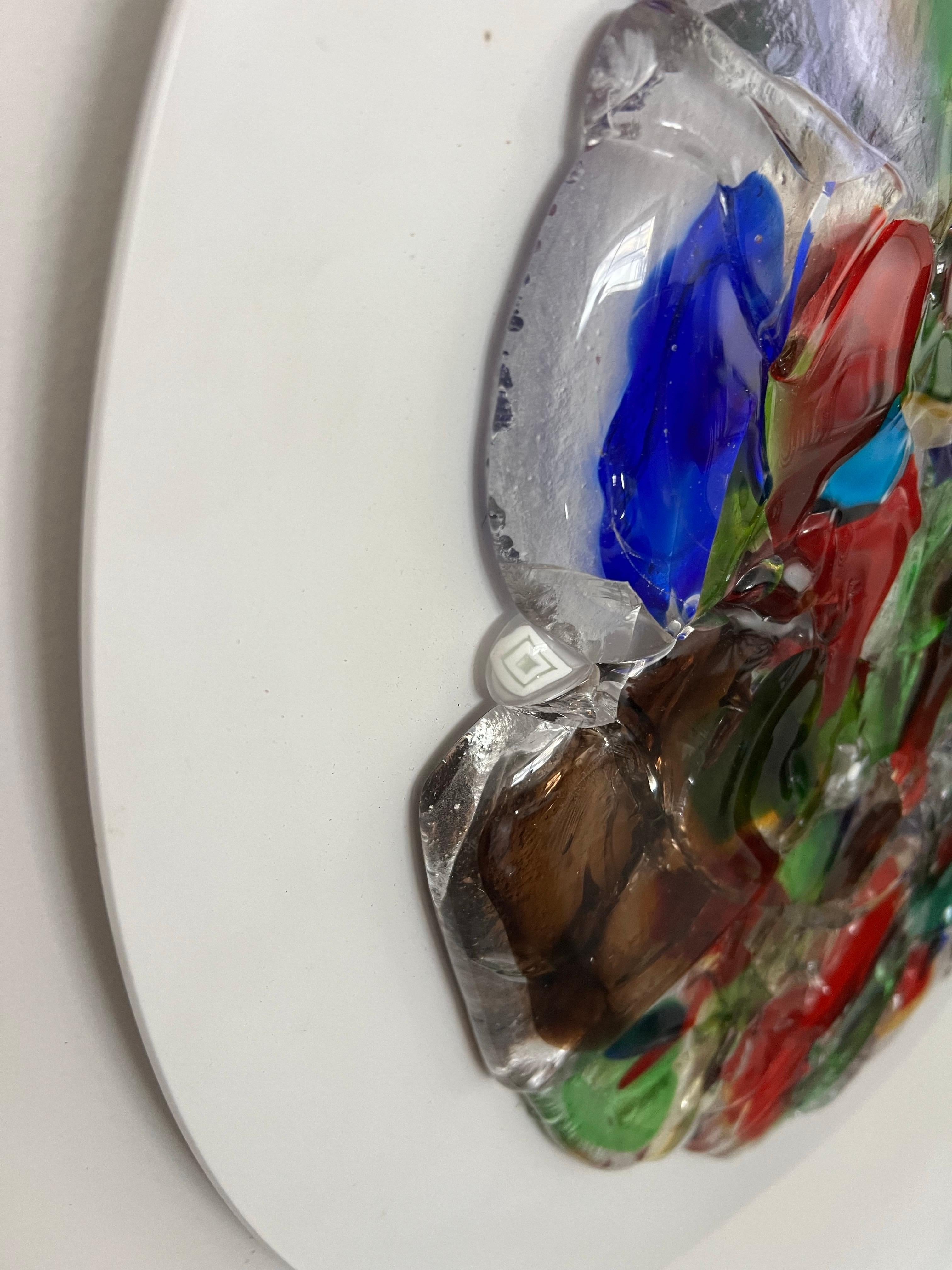 Obra de arte decorativa en cristal de Murano, edición limitada, Decoración mural Escultura en venta 9