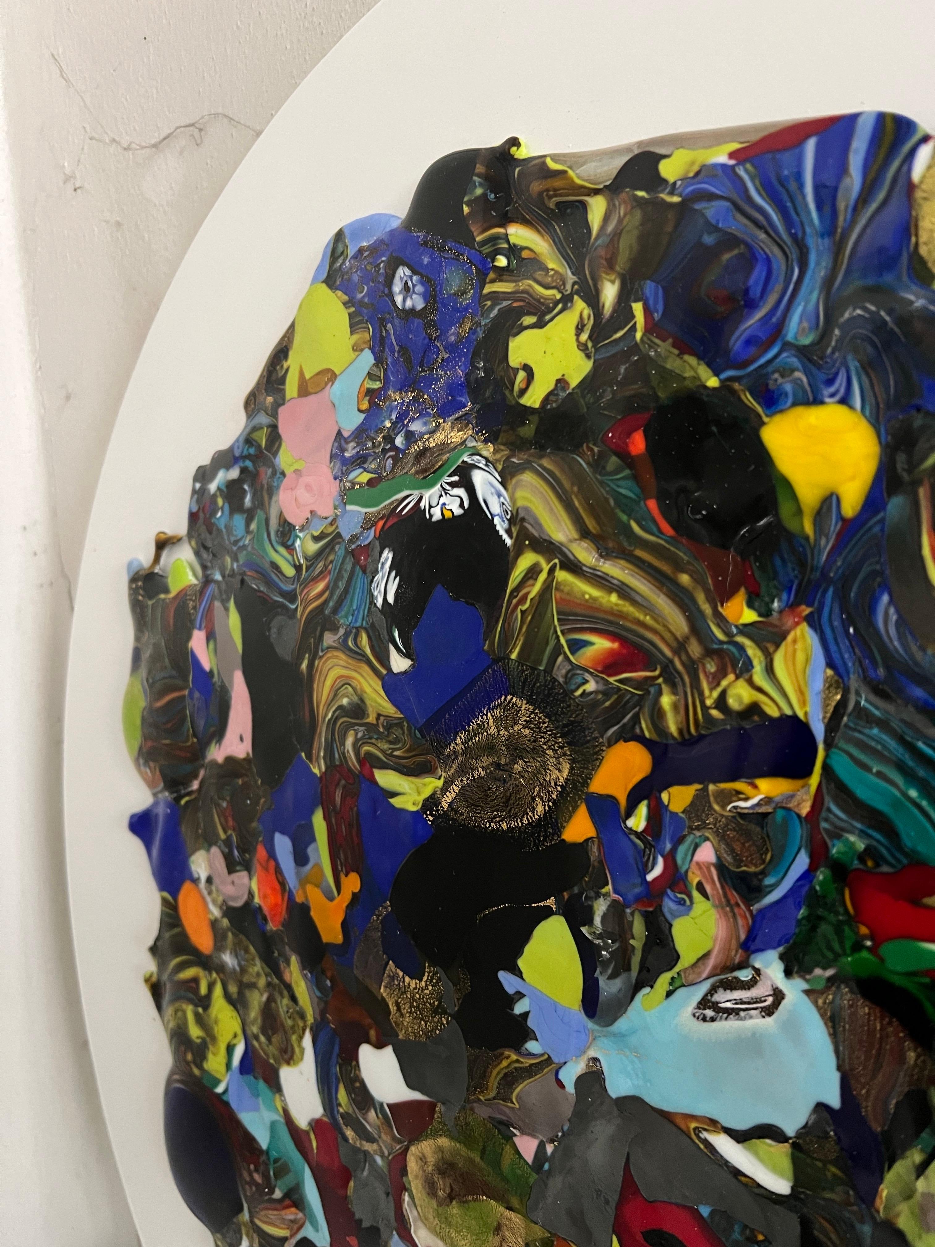 Sculpture murale contemporaine 