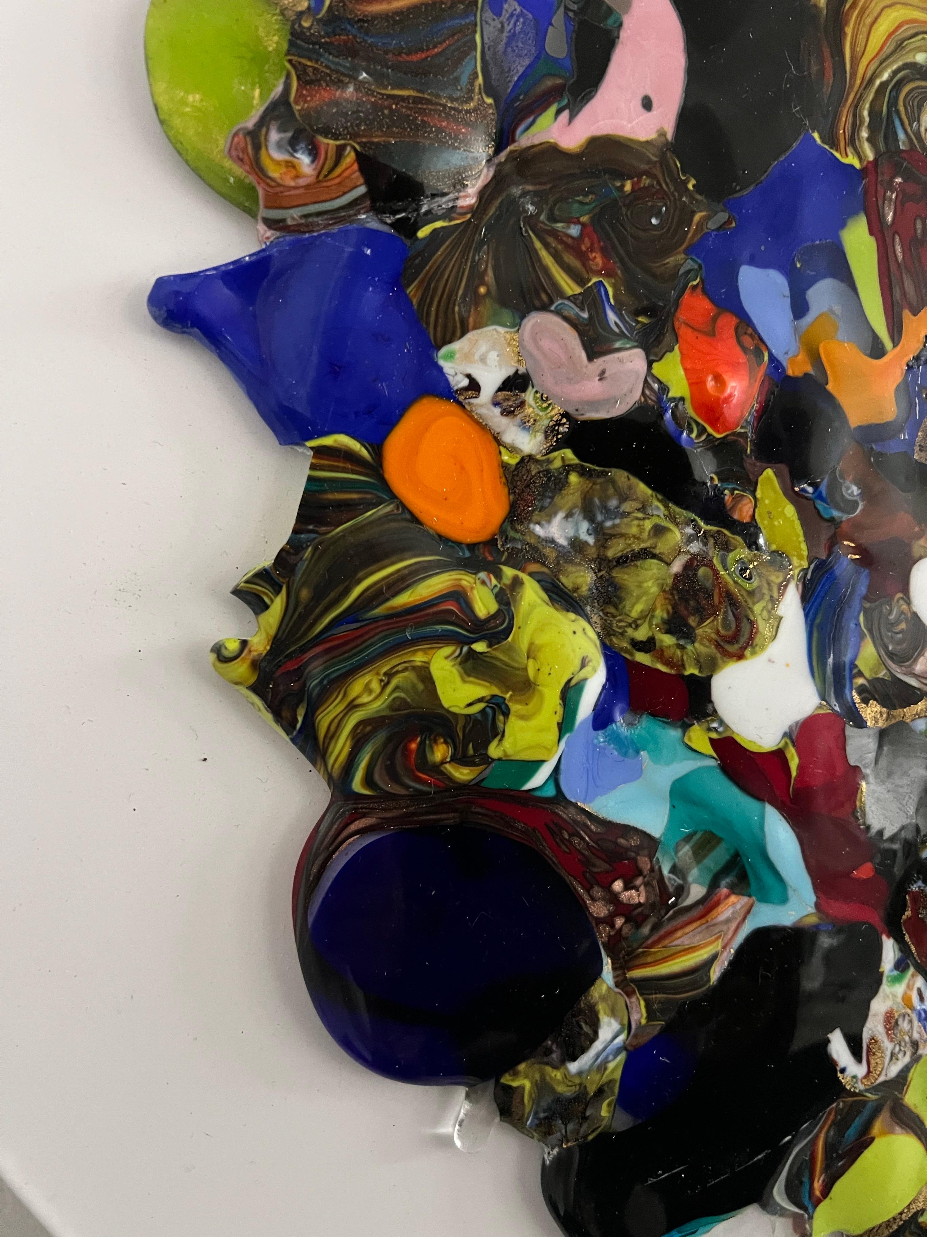 Sculpture murale contemporaine 