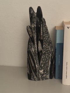 Late 20th Century Decorative fossil stone Sculpture, maroccan Orthoceras