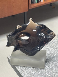 20th Century Murano glass abstract sculpture in Black - Modern Art Decorative